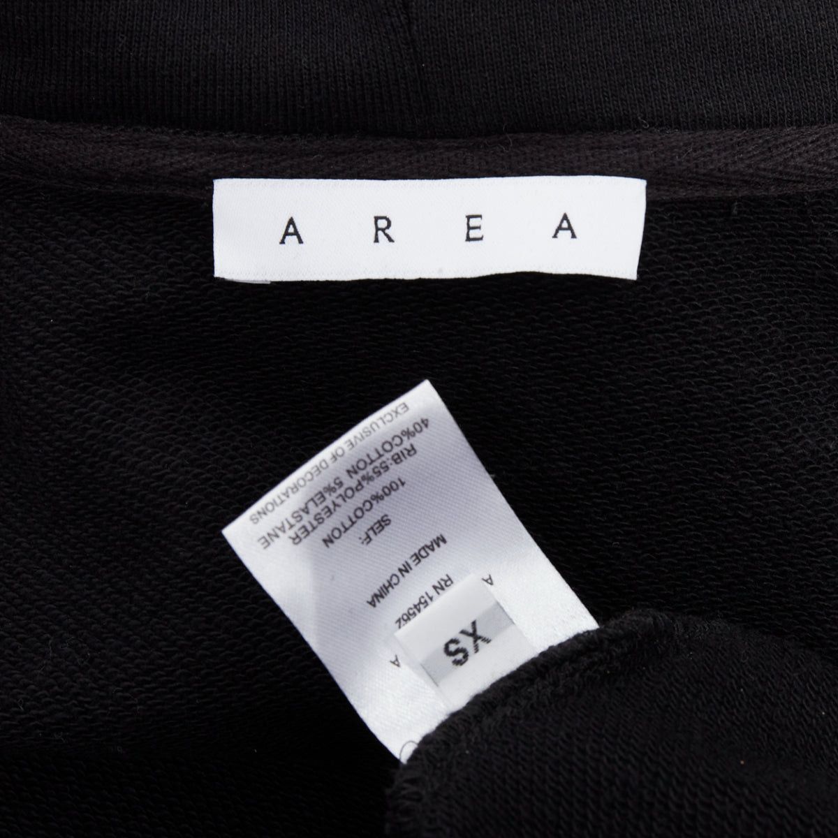 Area AREA Crystal Dome black cotton silver stud embellished hoodie XS Size XS / US 0-2 / IT 36-38 - 9 Thumbnail