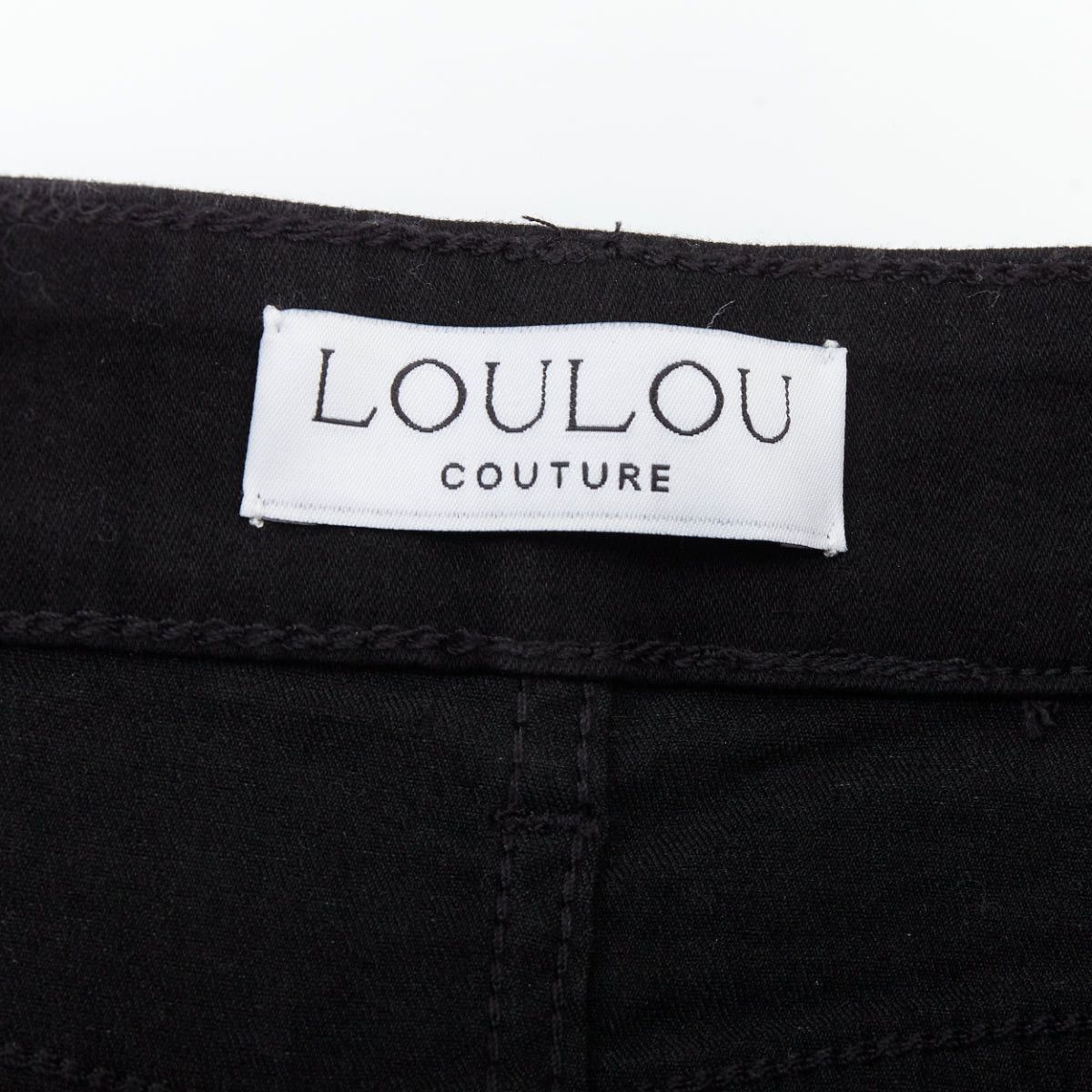Other LOU LOU COUTURE black clear glass crystal encrusted cotton high waiste shorts XS Size 26" / US 2 / IT 38 - 5 Thumbnail