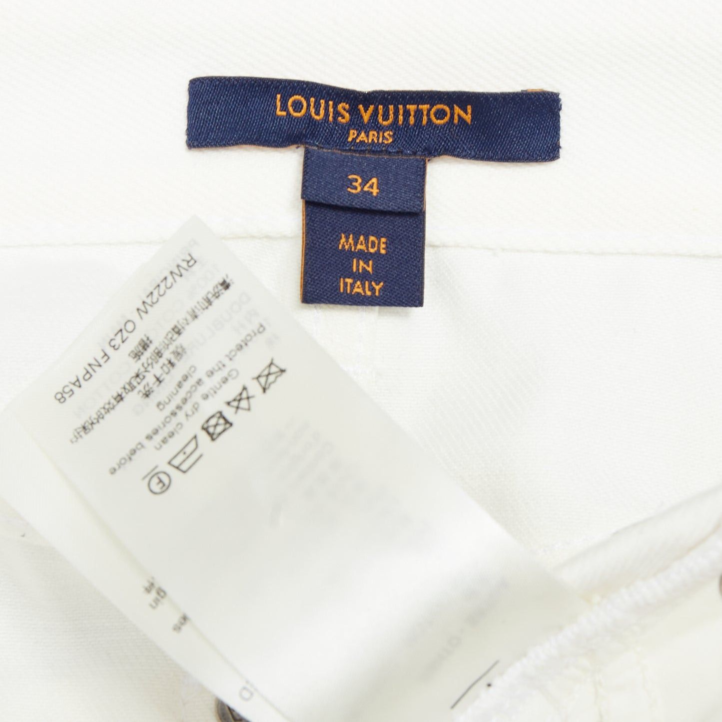 Louis Vuitton LOUIS VUITTON 2024 white cotton accent denim mini shorts FR34 XS Size 26" / US 2 / IT 38 - 8 Thumbnail