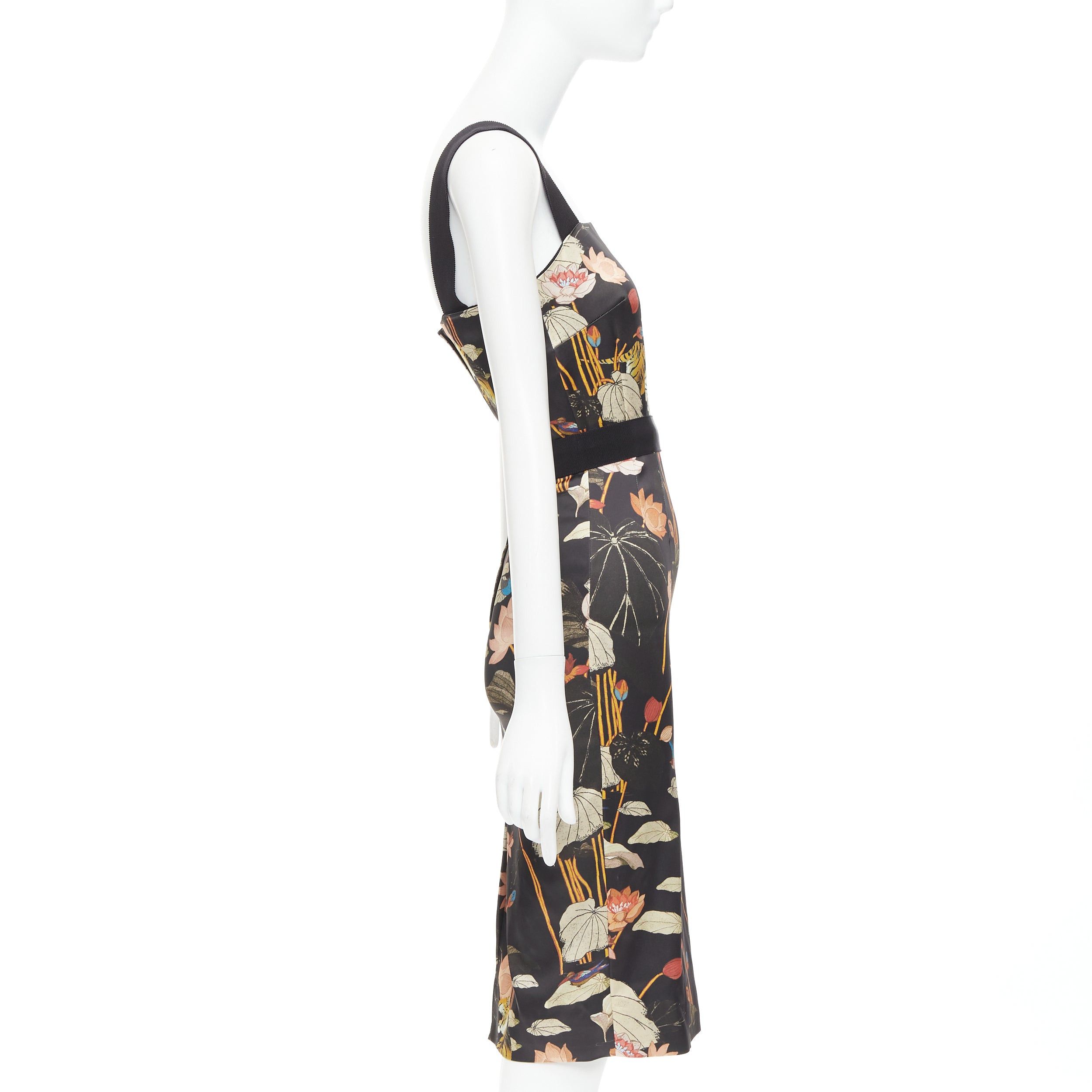 Etro ETRO 2020 black brown water lily tiger print sheath dress IT38 XS Size XS / US 0-2 / IT 36-38 - 4 Thumbnail