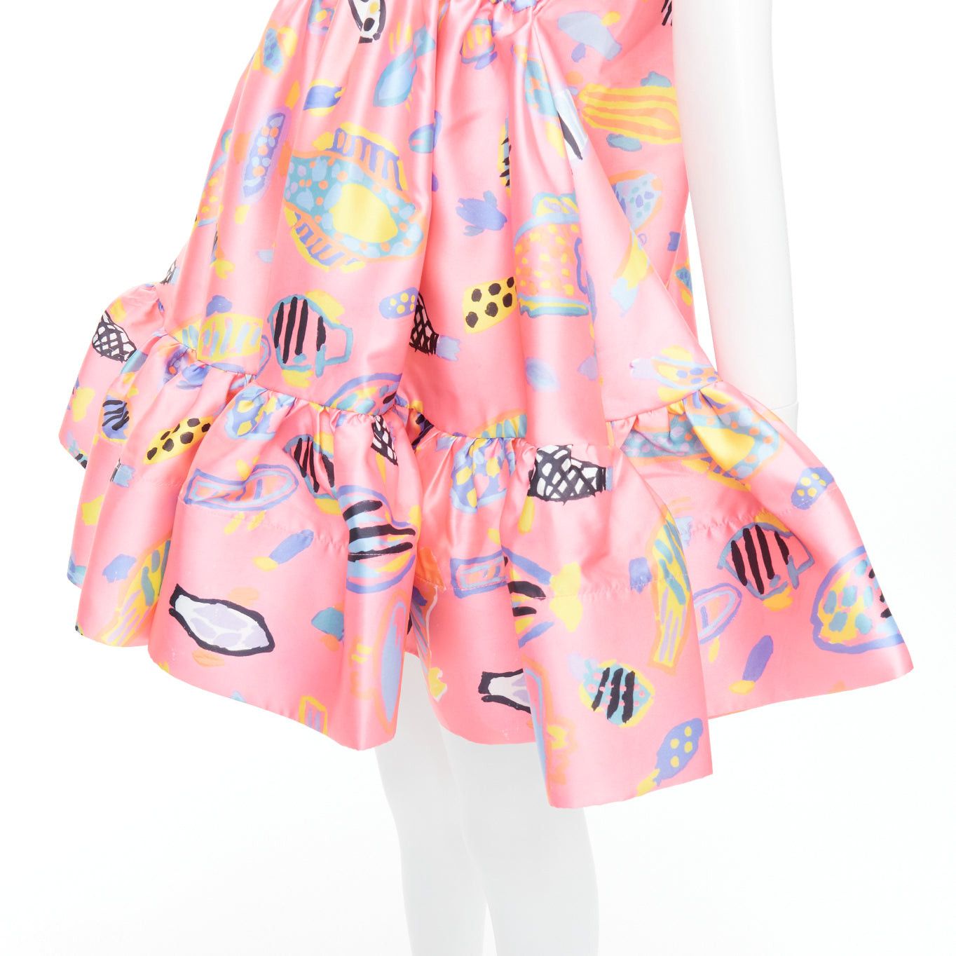 Other ROMANCE WAS BORN Ken Done pink multicolor illustration print babydoll dress S Size S / US 4 / IT 40 - 2 Thumbnail