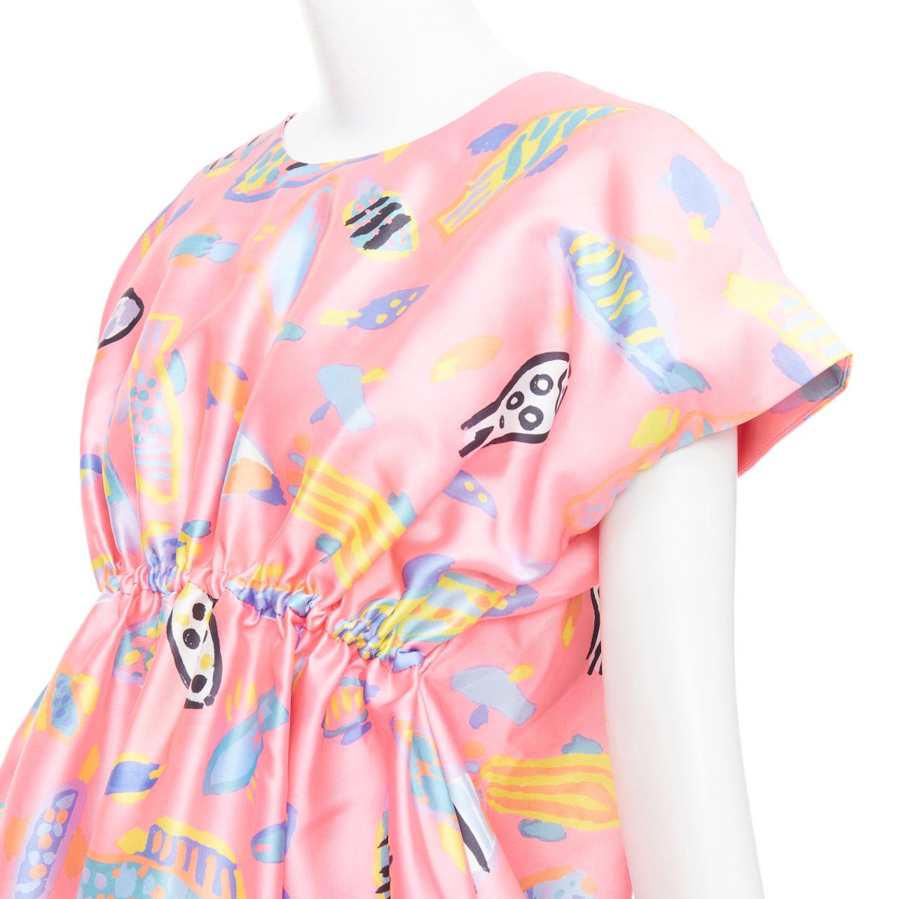 Other ROMANCE WAS BORN Ken Done pink multicolor illustration print babydoll dress S Size S / US 4 / IT 40 - 7 Thumbnail