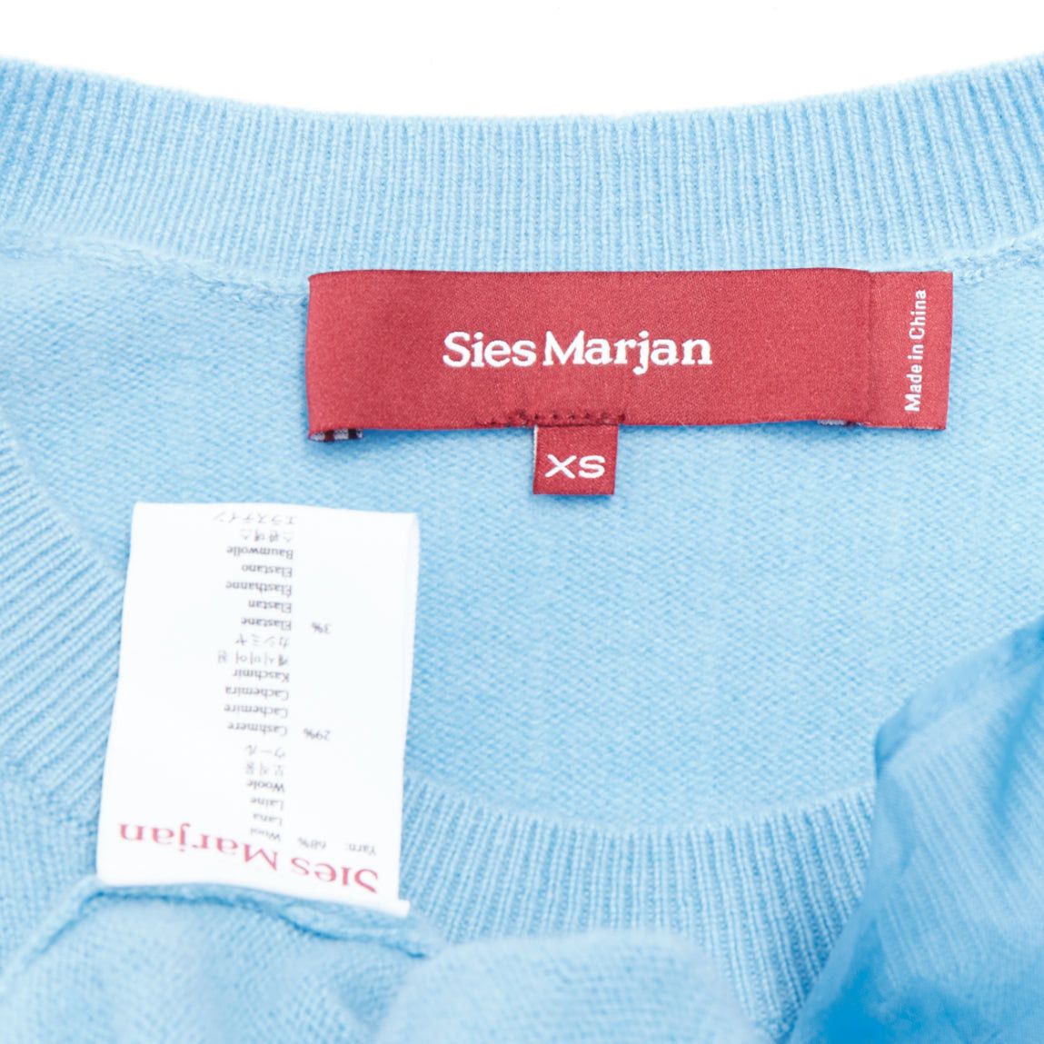 Sies Marjan SIES MARJAN Awa b/lue cashmere wool organza rosette ruffle sweater XS Size S / US 4 / IT 40 - 8 Thumbnail