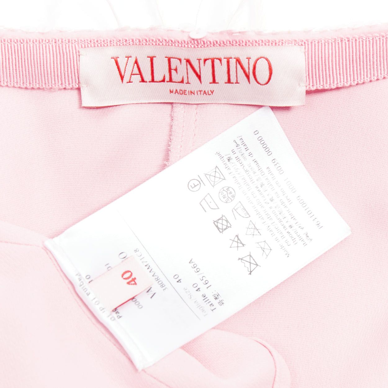 Valentino VALENTINO 2023 baby pink silk sequin ostrich feather mini skirt IT40 S Size 27" / US 4 / IT 40 - 8 Thumbnail