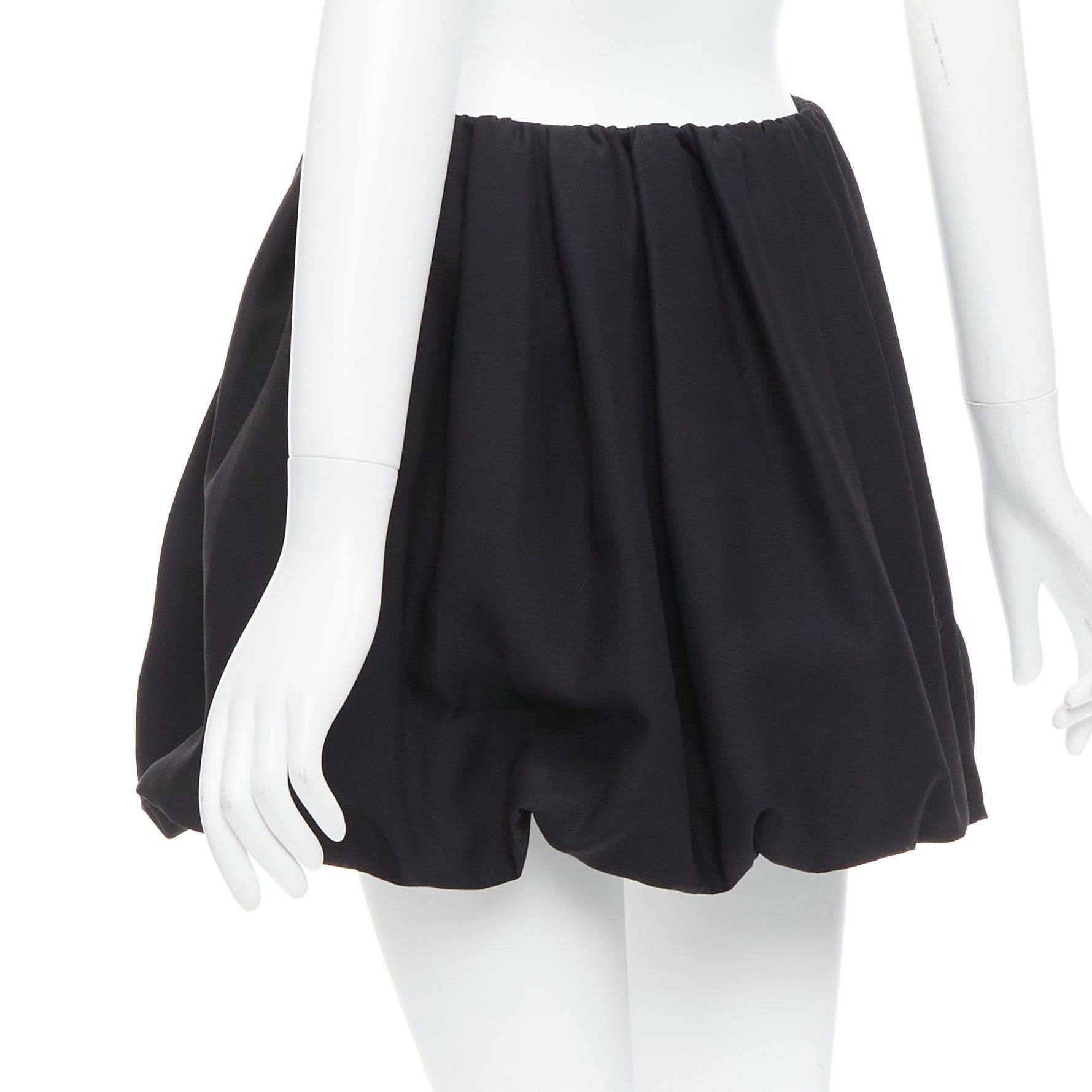 Valentino VALENTINO 2023 black crepe couture silk puff ball bubble skirt IT38 XS Size 26" / US 2 / IT 38 - 6 Thumbnail