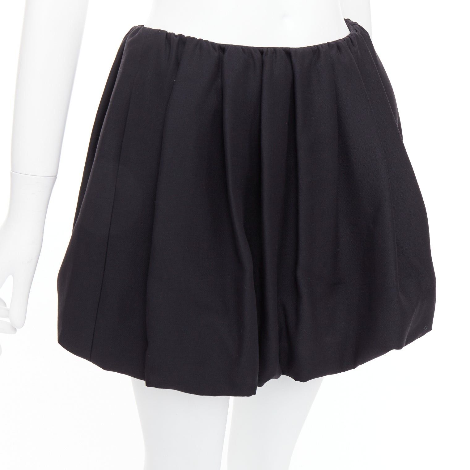 Valentino VALENTINO 2023 black crepe couture silk puff ball bubble skirt IT38 XS Size 26" / US 2 / IT 38 - 7 Thumbnail