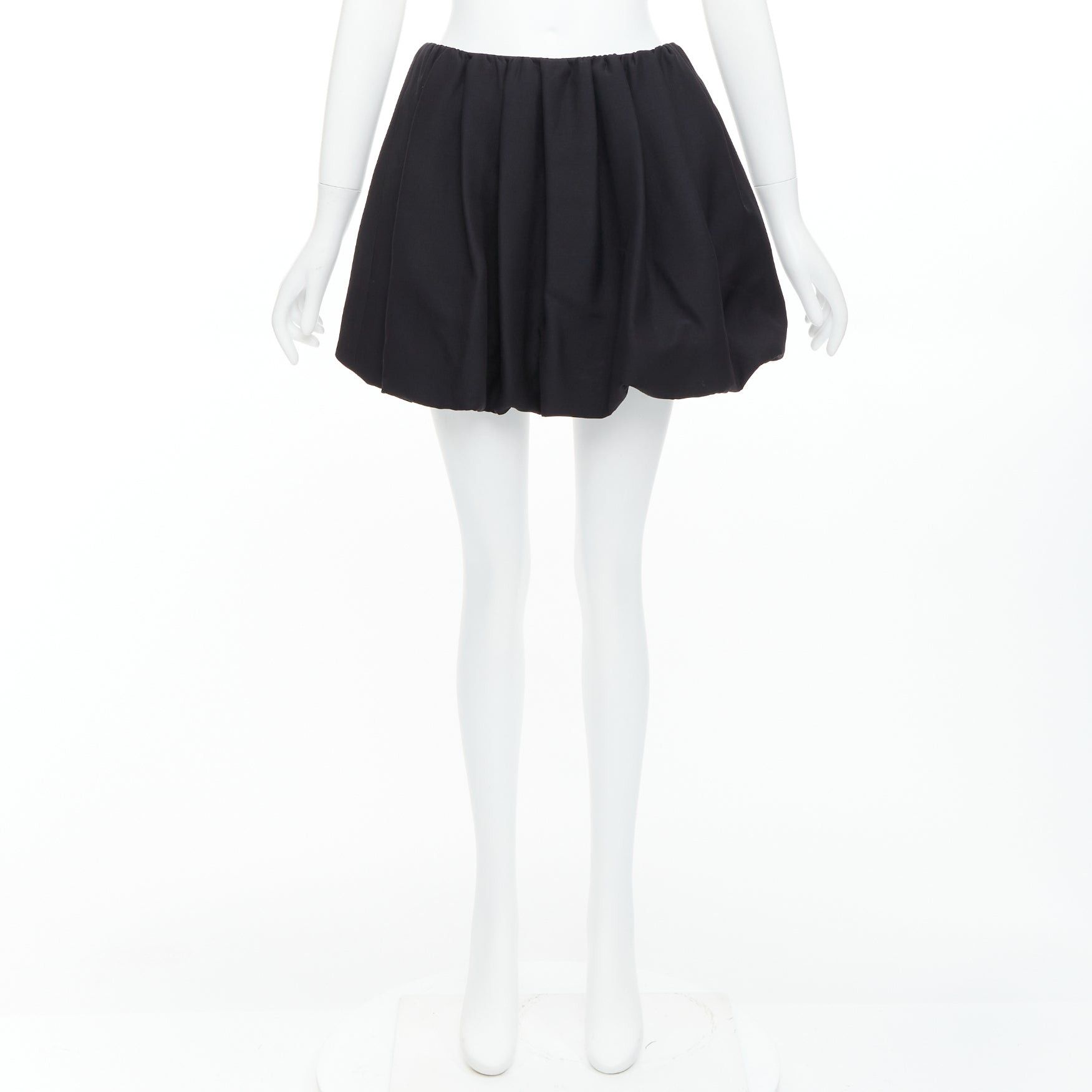 Valentino VALENTINO 2023 black crepe couture silk puff ball bubble skirt IT38 XS Size 26" / US 2 / IT 38 - 9 Thumbnail
