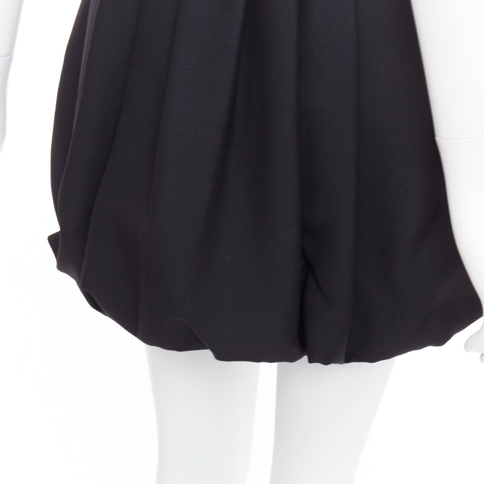 Valentino VALENTINO 2023 black crepe couture silk puff ball bubble skirt IT38 XS Size 26" / US 2 / IT 38 - 2 Thumbnail