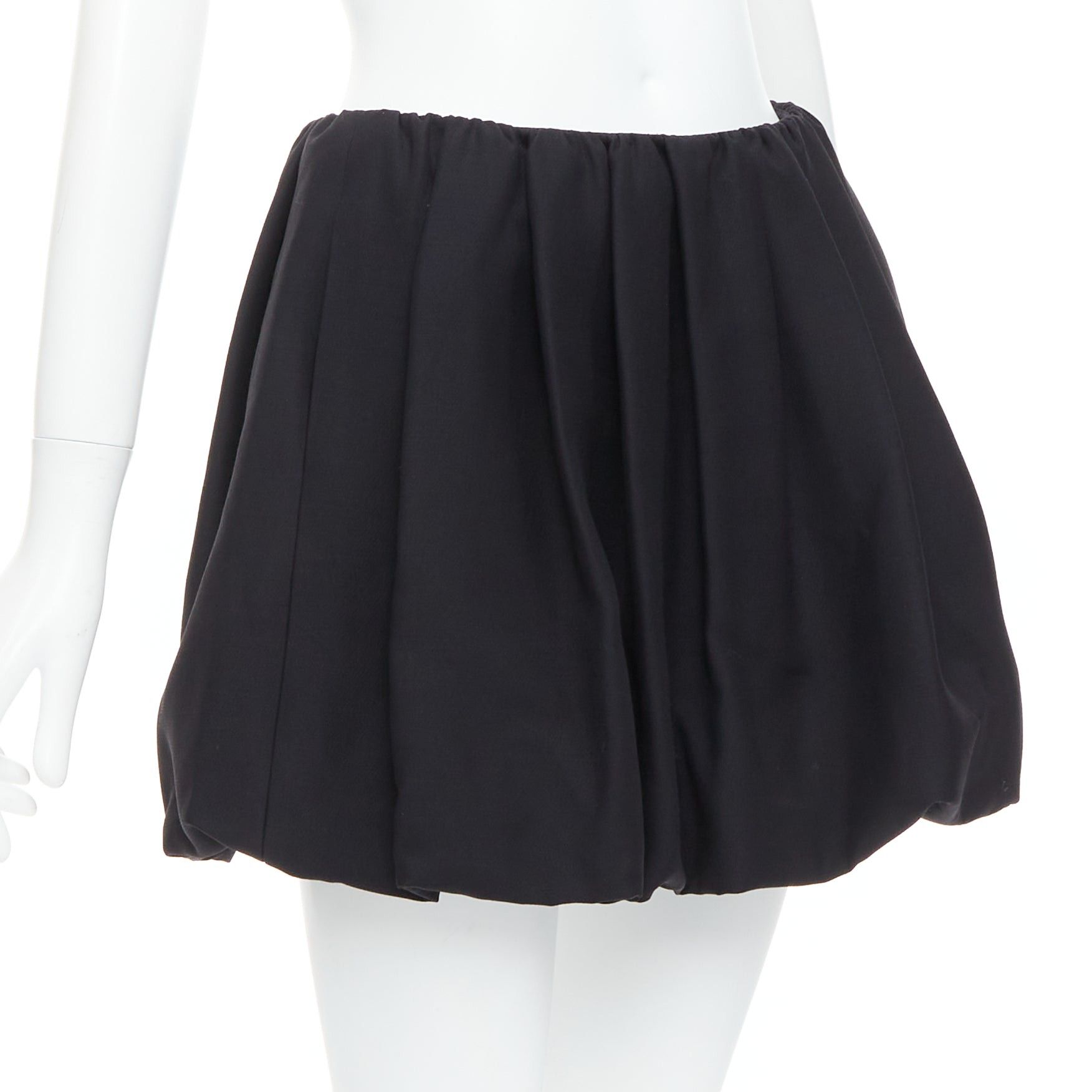 Valentino VALENTINO 2023 black crepe couture silk puff ball bubble skirt IT38 XS Size 26" / US 2 / IT 38 - 3 Thumbnail