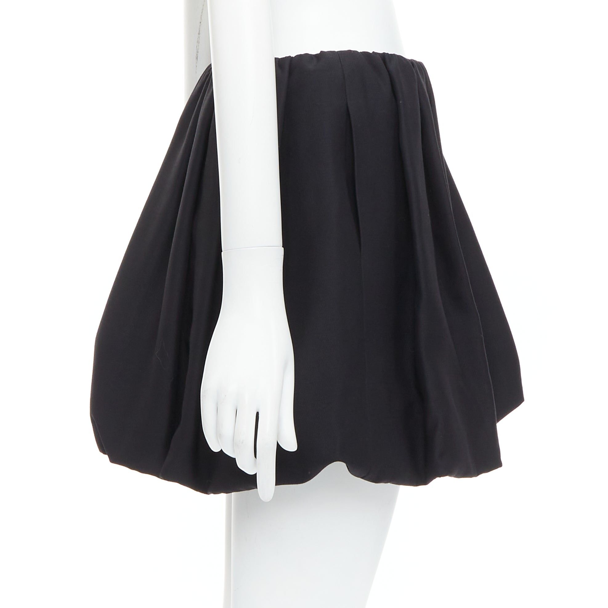Valentino VALENTINO 2023 black crepe couture silk puff ball bubble skirt IT38 XS Size 26" / US 2 / IT 38 - 4 Thumbnail