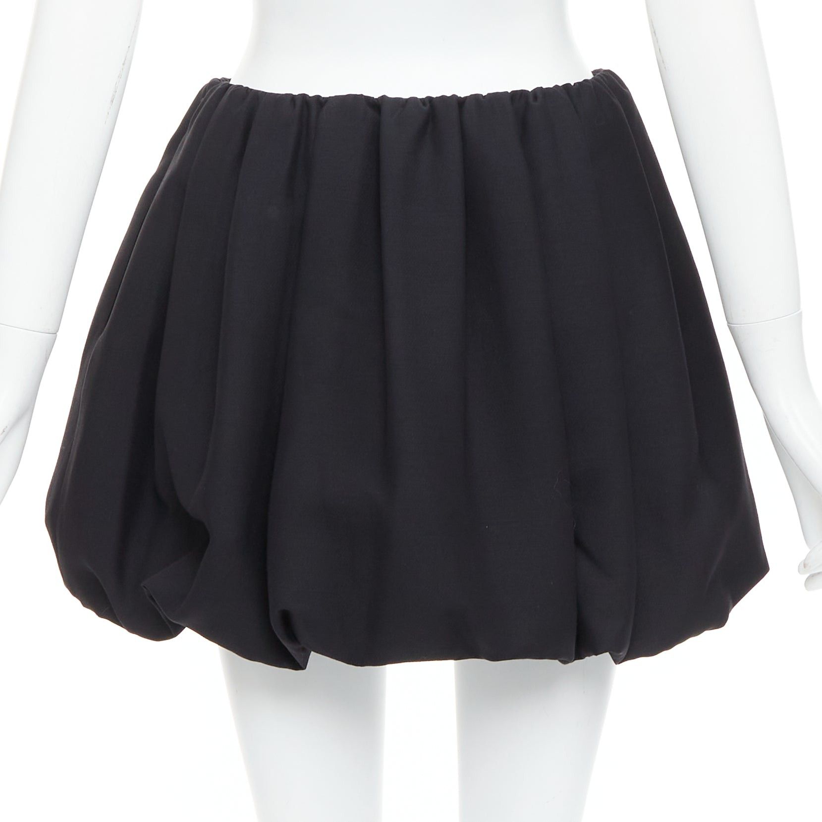 Valentino VALENTINO 2023 black crepe couture silk puff ball bubble skirt IT38 XS Size 26" / US 2 / IT 38 - 5 Thumbnail