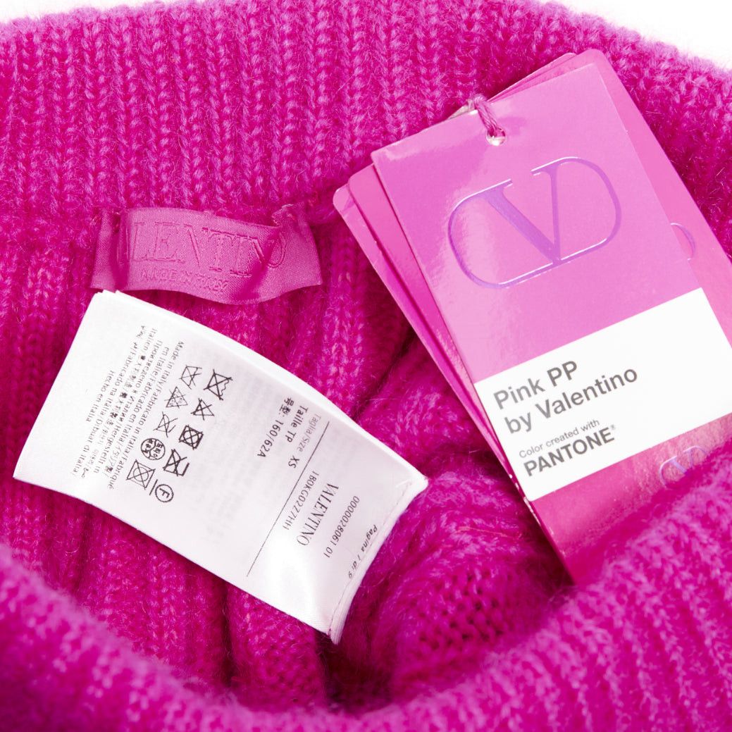Valentino VALENTINO 2022 Runway PP Pink rhinestone embellished knitted mini flared skirt XS Size 27" / US 4 / IT 40 - 8 Thumbnail