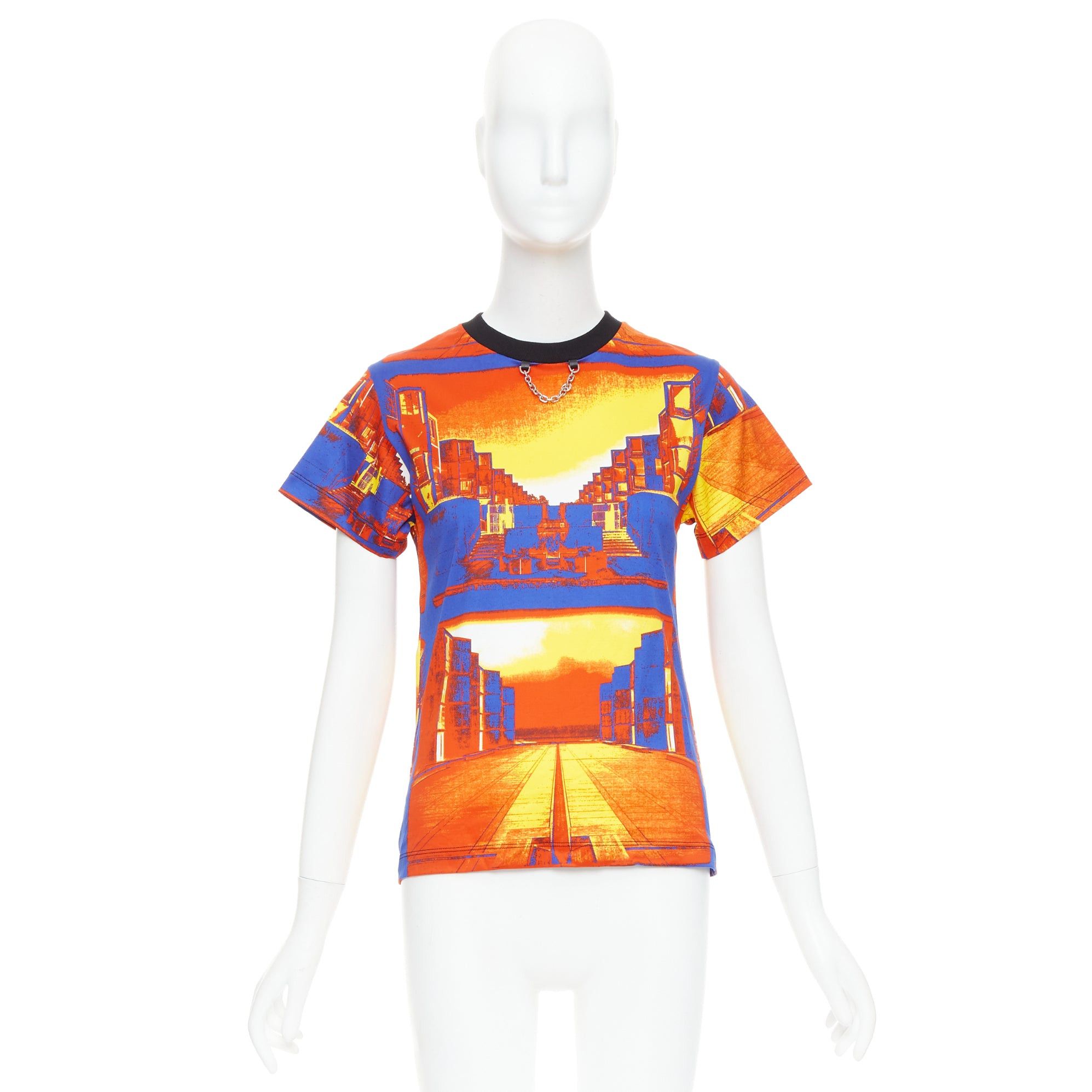 Louis Vuitton LOUIS VUITTON 2023 Salk Institute orange city print LV chain tshirt XS Size S / US 4 / IT 40 - 9 Thumbnail