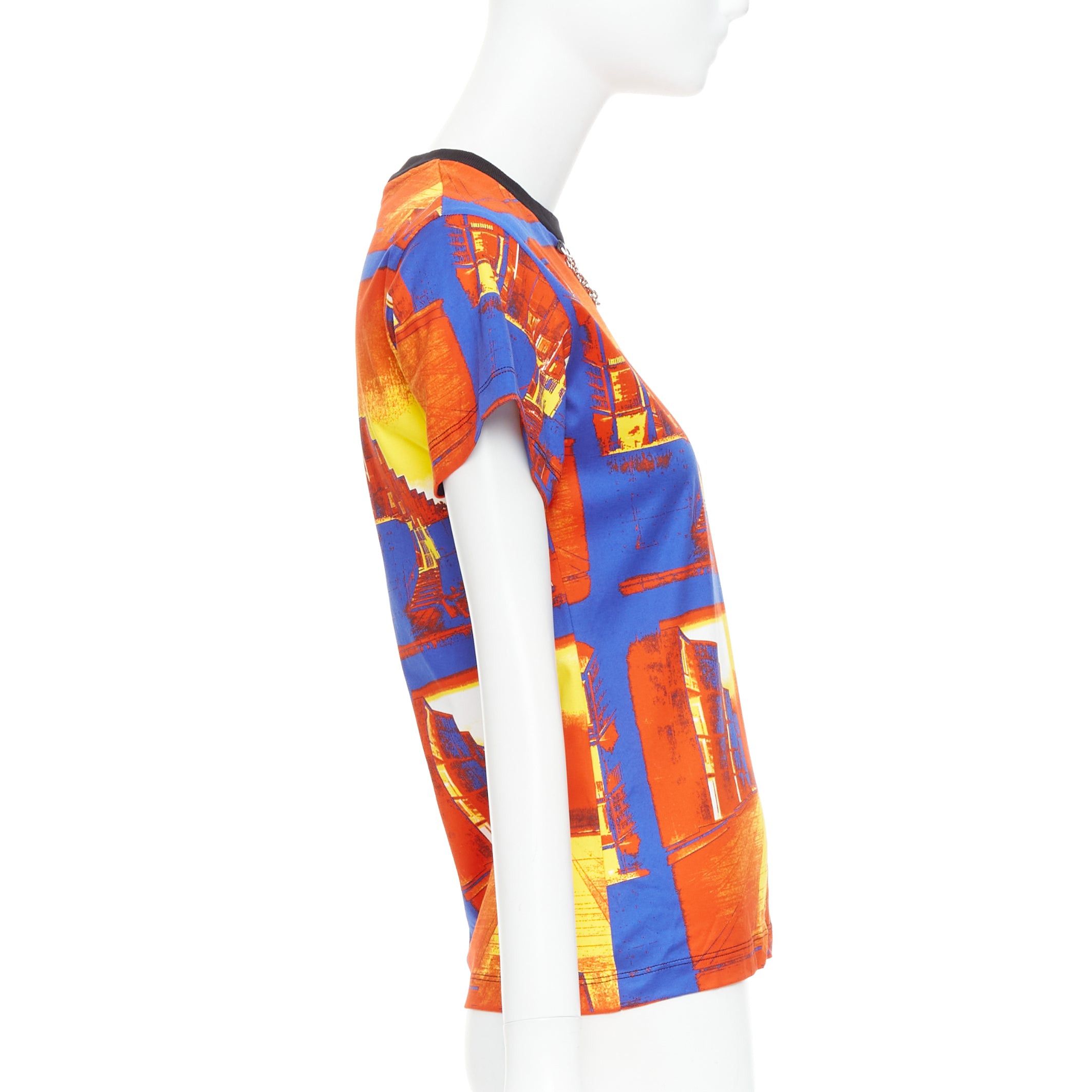 Louis Vuitton LOUIS VUITTON 2023 Salk Institute orange city print LV chain tshirt XS Size S / US 4 / IT 40 - 4 Thumbnail