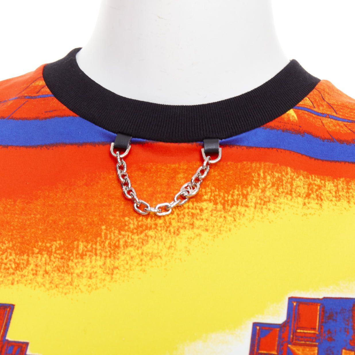 Louis Vuitton LOUIS VUITTON 2023 Salk Institute orange city print LV chain tshirt XS Size S / US 4 / IT 40 - 2 Thumbnail