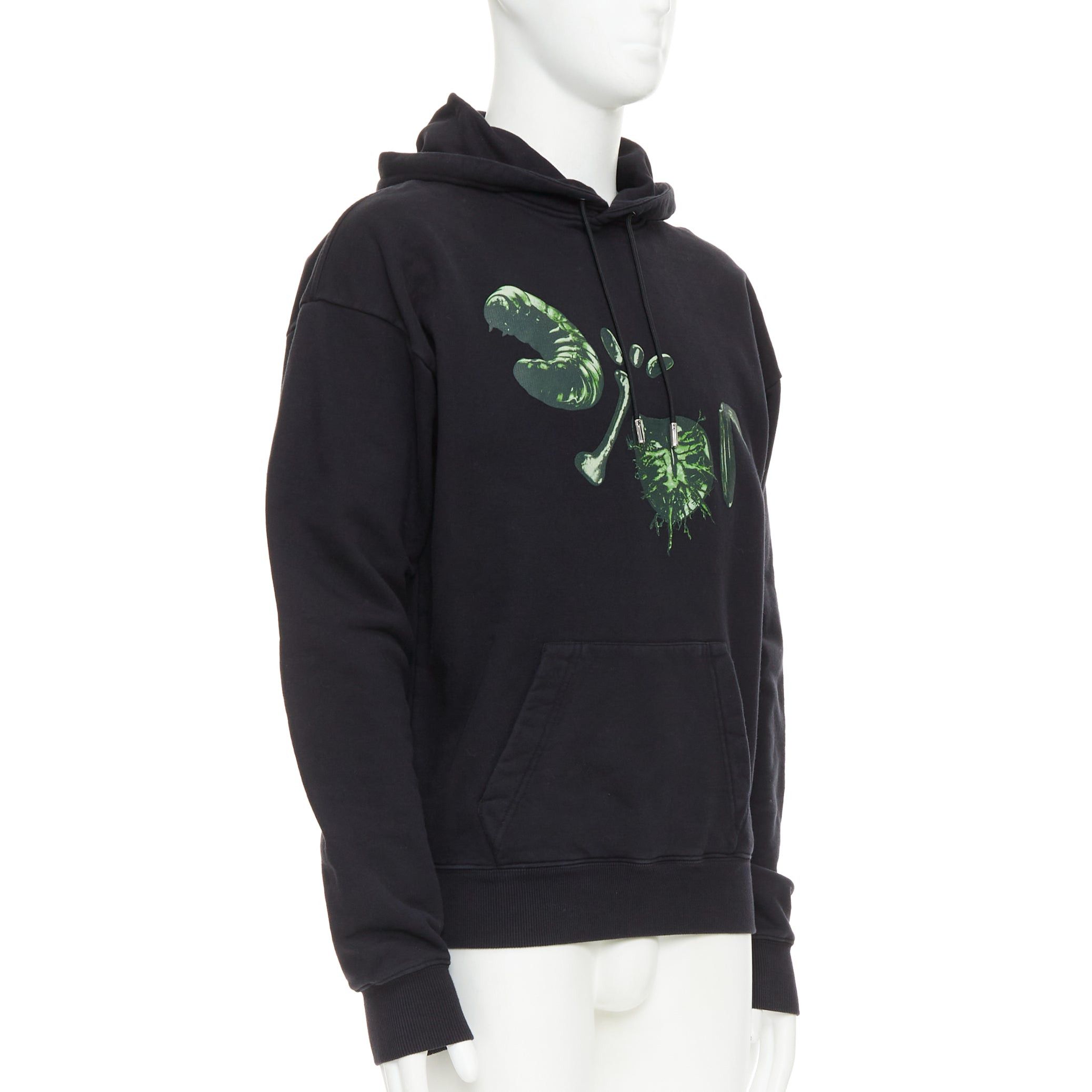 Dior DIOR HOMME Cactus Jack black green cotton graphic logo print hoodie XXS Size US XXS / EU 40 - 3 Thumbnail