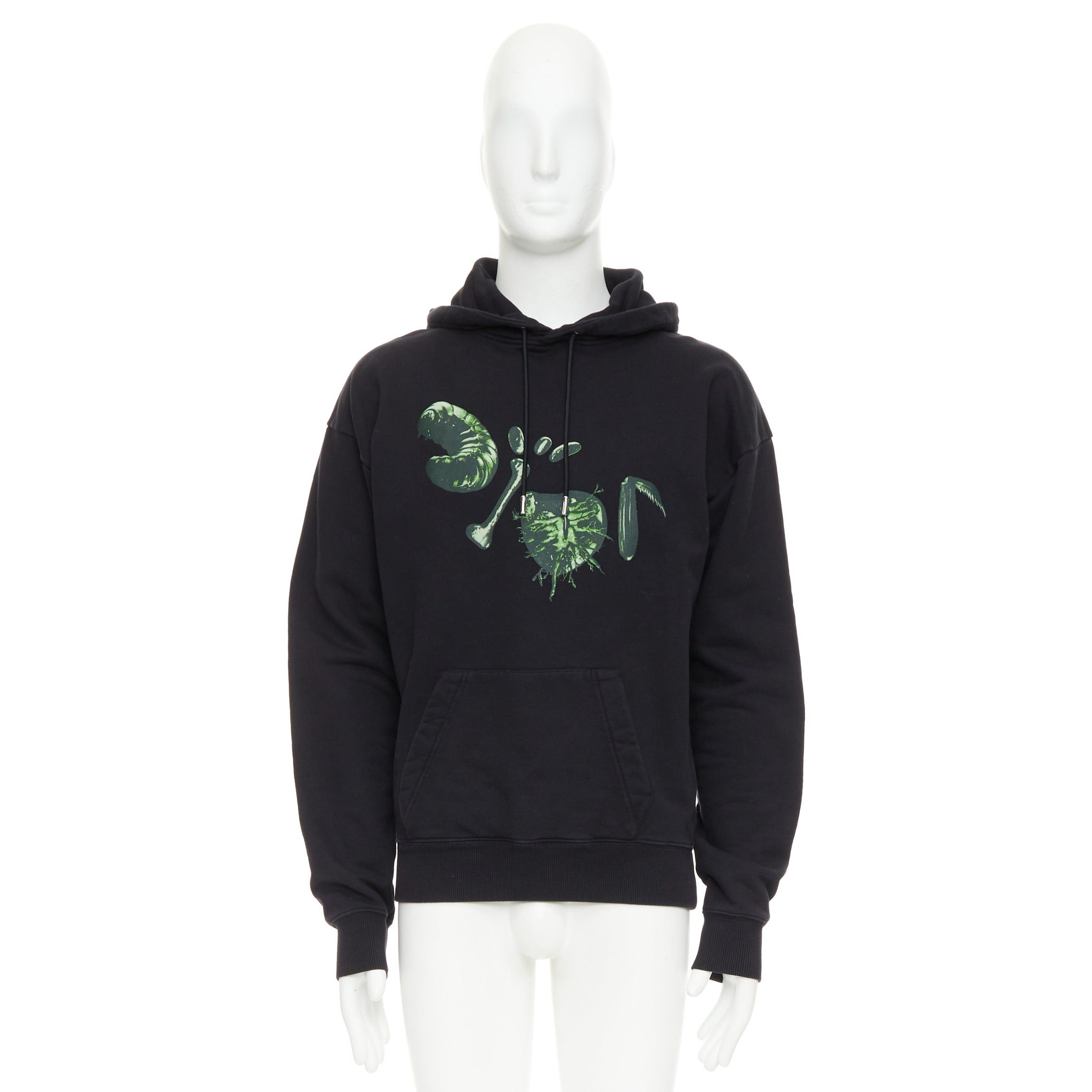 Dior DIOR HOMME Cactus Jack black green cotton graphic logo print hoodie XXS Size US XXS / EU 40 - 9 Thumbnail
