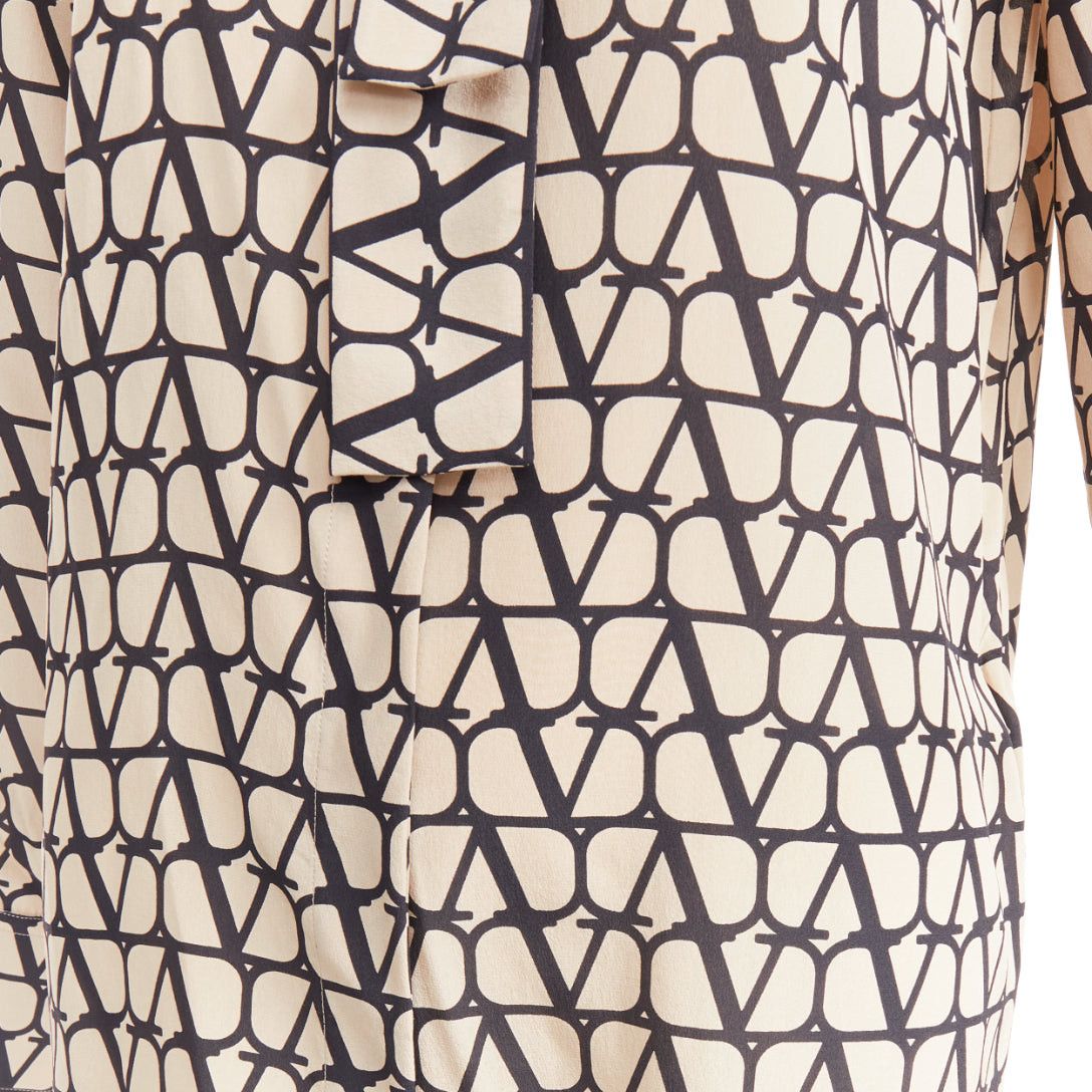 Valentino VALENTINO Iconographe Toile crepe de chine silk print tie blouse IT38 XS Size XS / US 0-2 / IT 36-38 - 7 Thumbnail
