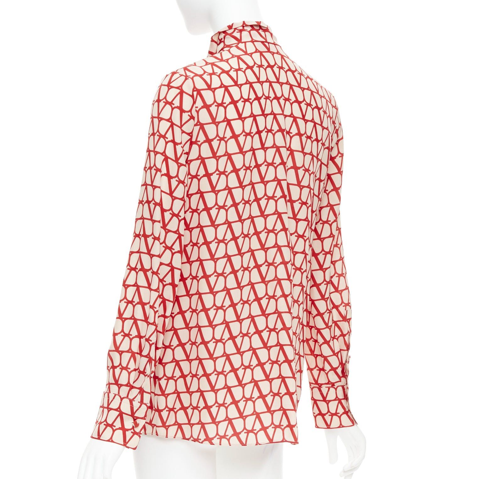 Valentino VALENTINO Iconographe Toile crepe de chine silk print tie blouse IT38 XS Size XS / US 0-2 / IT 36-38 - 6 Thumbnail