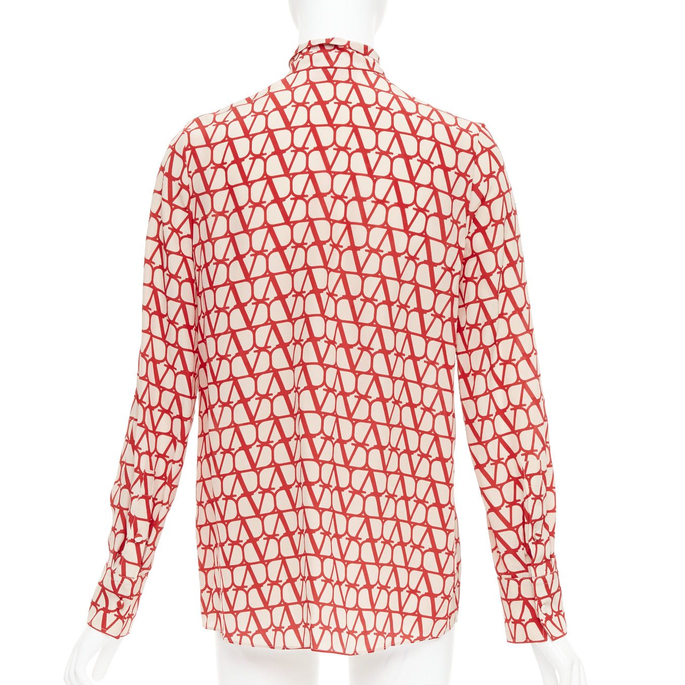 Valentino VALENTINO Iconographe Toile crepe de chine silk print tie blouse IT38 XS Size XS / US 0-2 / IT 36-38 - 5 Thumbnail