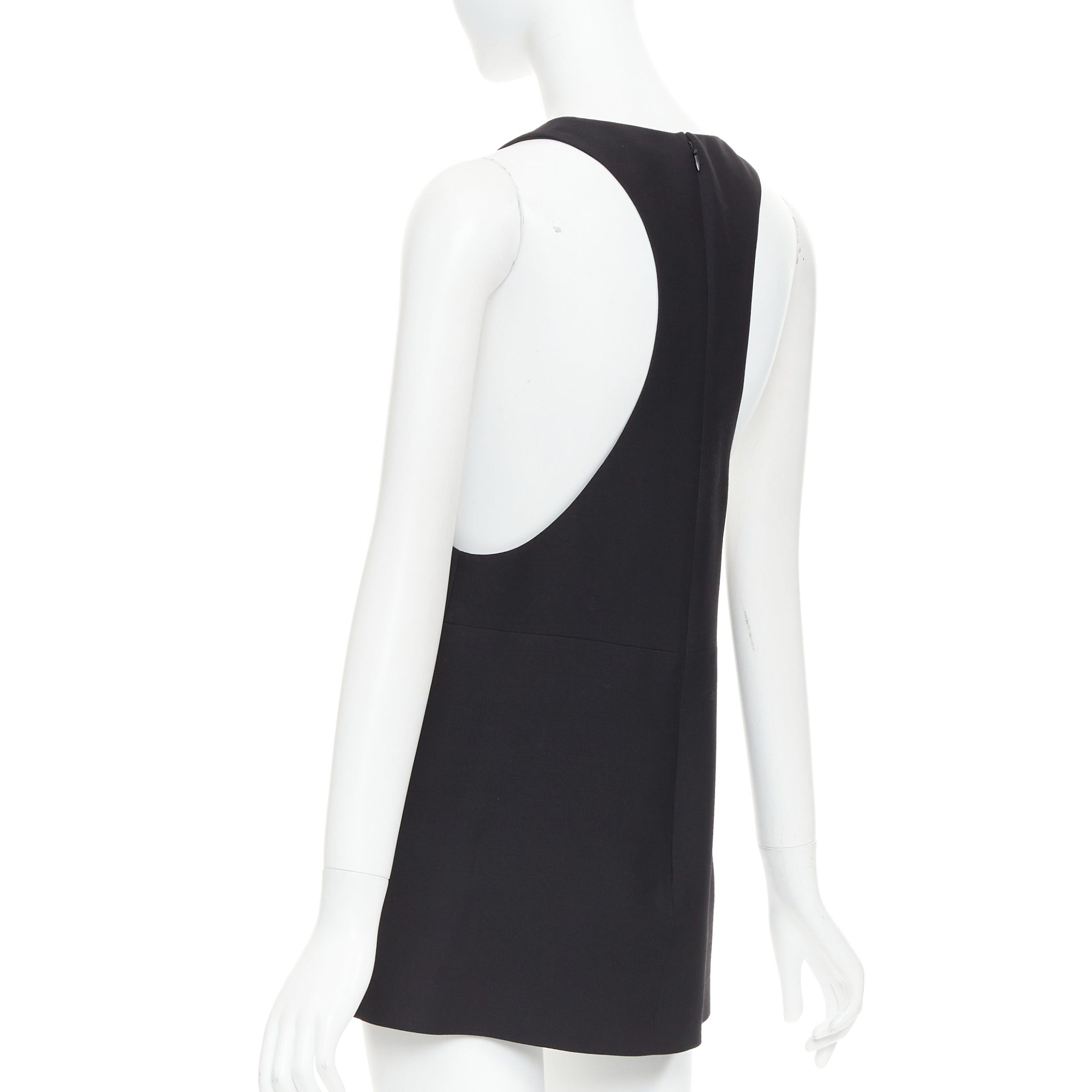 Valentino VALENTINO black wool silk Rockstud pockets scoop minid ress IT38 XS Size XS / US 0-2 / IT 36-38 - 6 Thumbnail