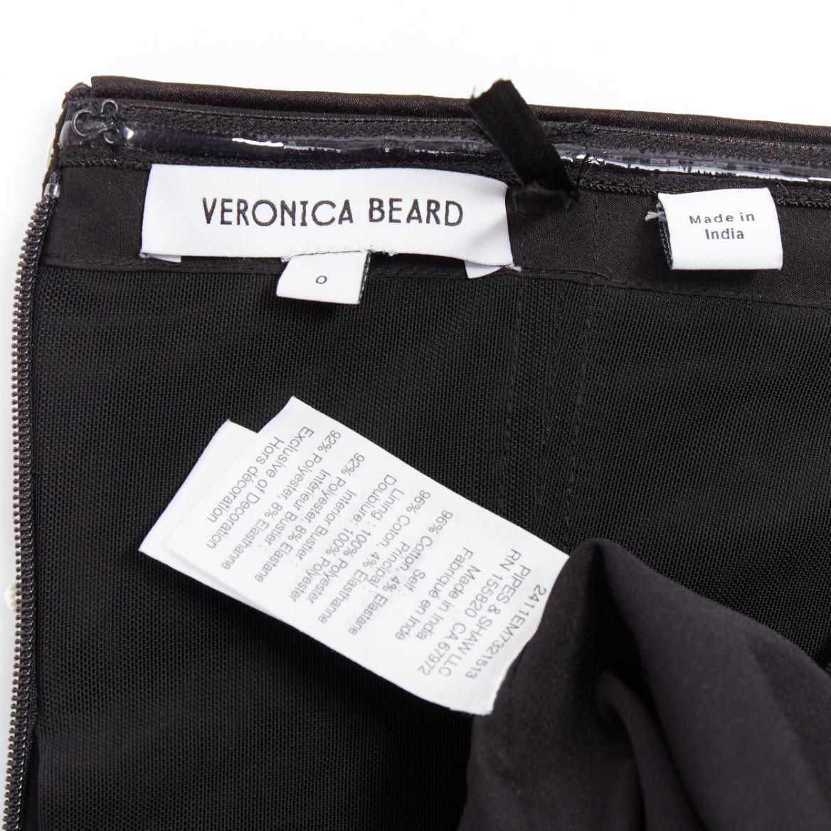 Veronica Beard VERONICA BEARD Cala black white striped sequin strapless corseted dress US0 XS Size XS / US 0-2 / IT 36-38 - 8 Thumbnail