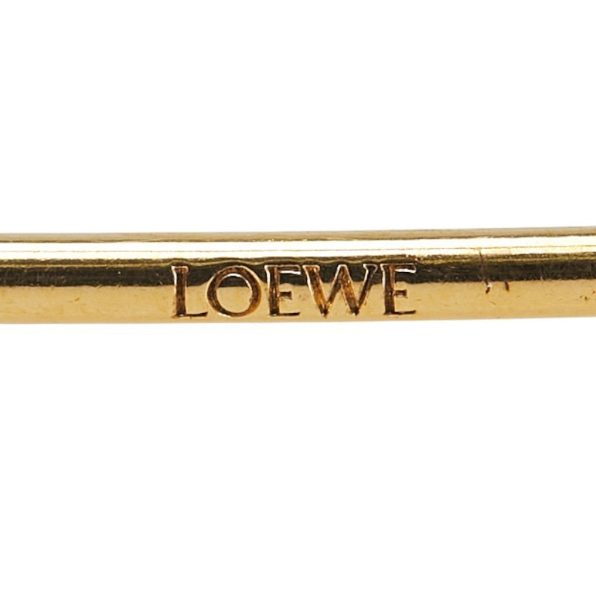 Loewe LOEWE Meccano Pin Brooch in Gold and Purple Plated Leather for Women Size ONE SIZE - 3 Thumbnail