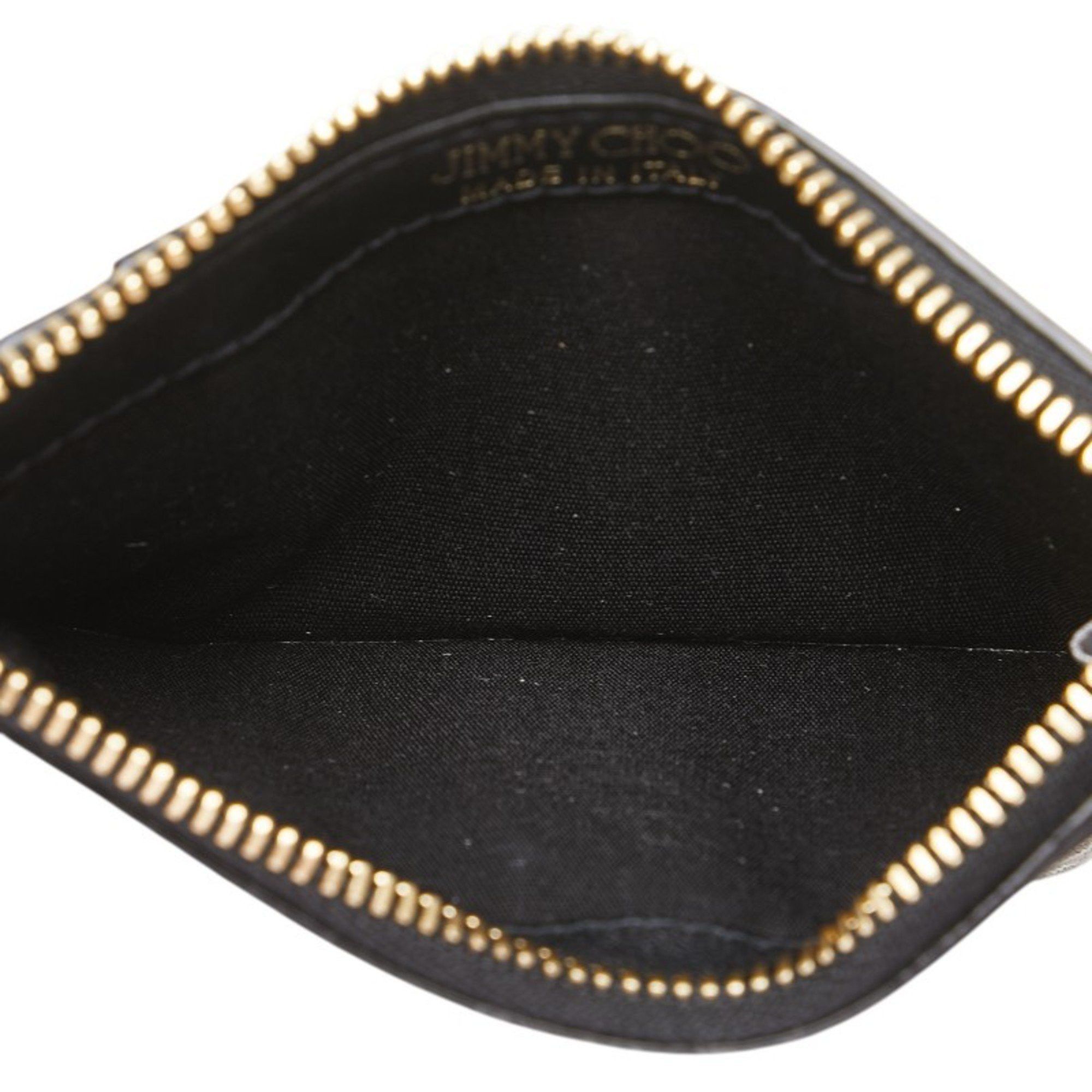 Jimmy Choo Jimmy Choo JC Logo Wallet/Coin Case Fragment Black Leather Women's JIMMY CHOO Size ONE SIZE - 4 Thumbnail