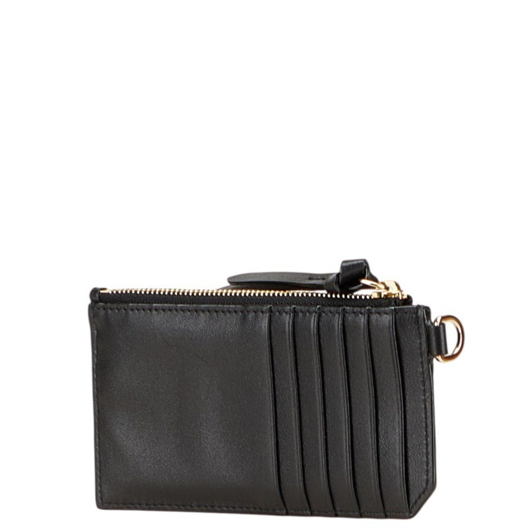 Jimmy Choo Jimmy Choo JC Logo Wallet/Coin Case Fragment Black Leather Women's JIMMY CHOO Size ONE SIZE - 2 Thumbnail