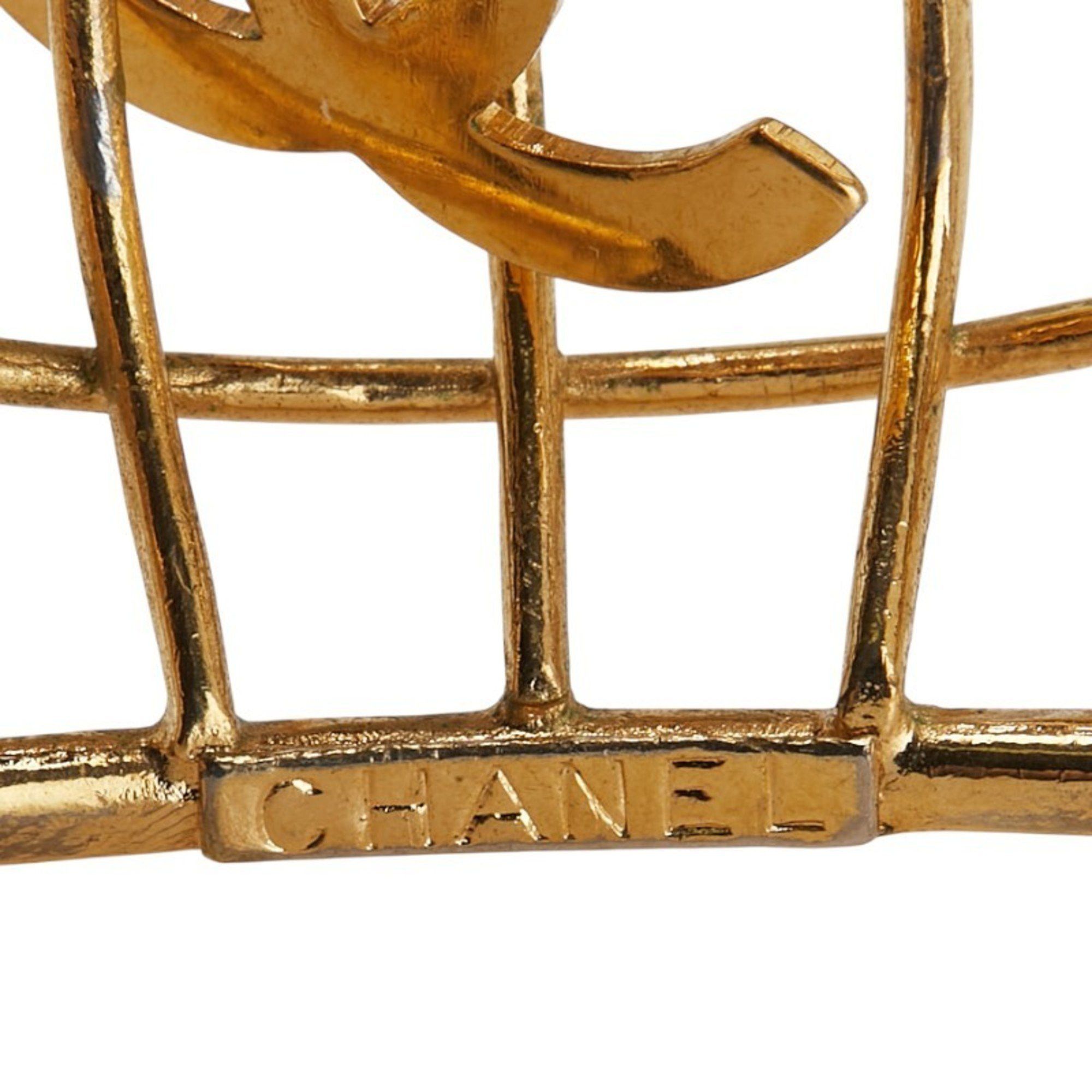 Chanel Vintage Chanel Coco Mark Birdcage Earrings, Gold Plated, Women's, CHANEL Size ONE SIZE - 6 Thumbnail