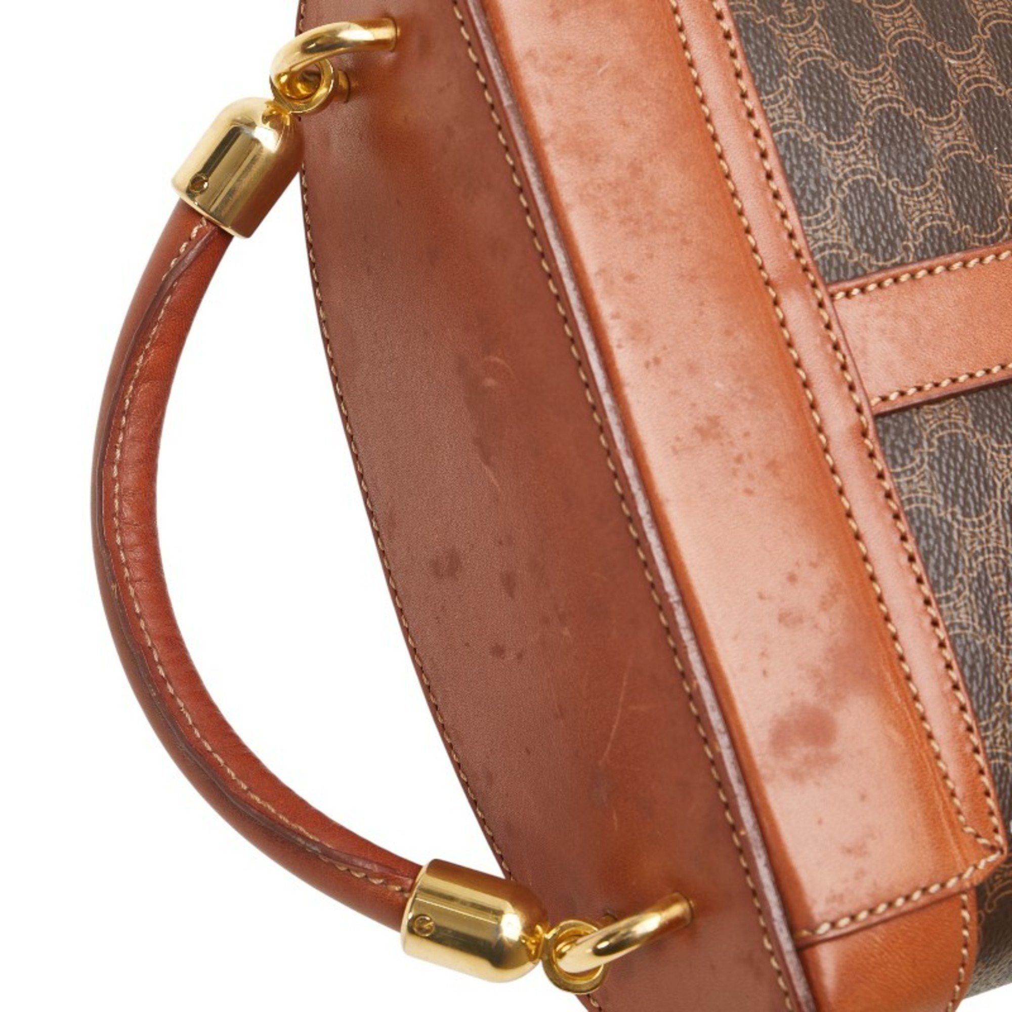Celine Celine Macadam Vanity Bag, Shoulder 2-Way, Brown Leather, Women's, CELINE Size ONE SIZE - 10 Thumbnail