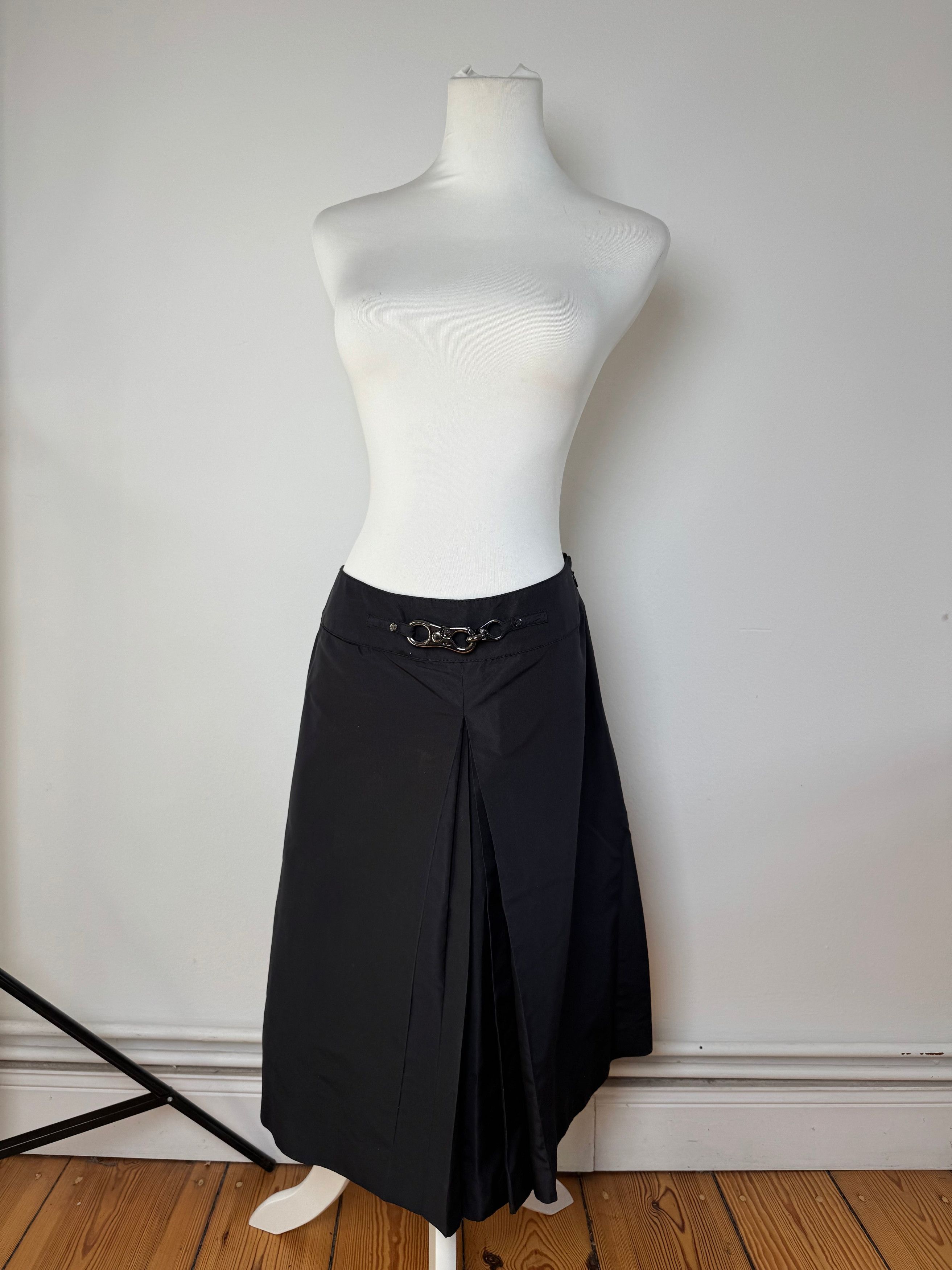Celine Vintage Paris Silk Skirt black 36/S Size 27" / US 4 / IT 40 - 13 Thumbnail