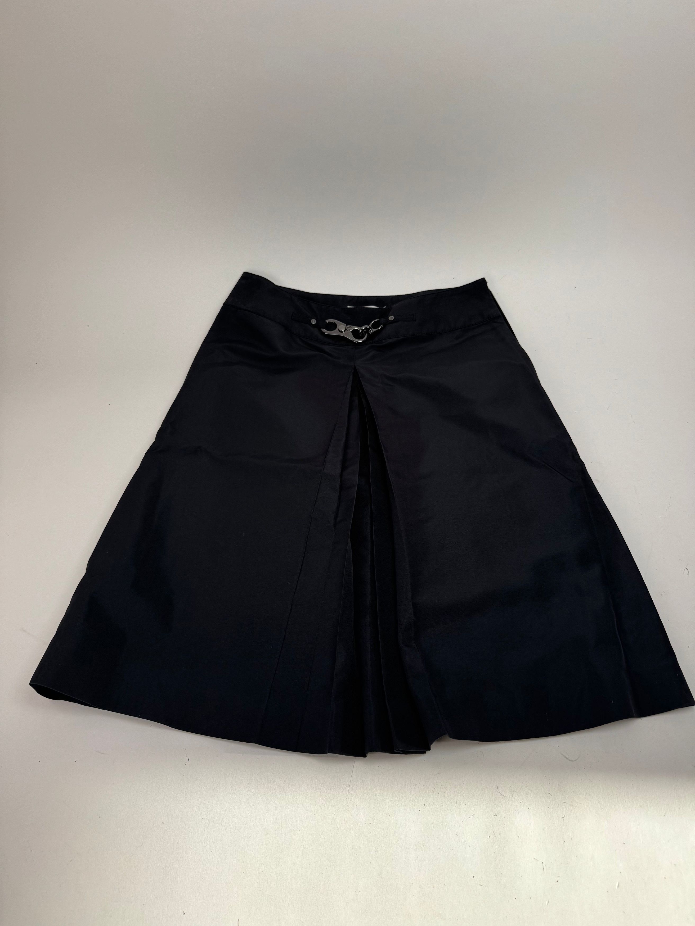 Celine Vintage Paris Silk Skirt black 36/S Size 27" / US 4 / IT 40 - 14 Thumbnail