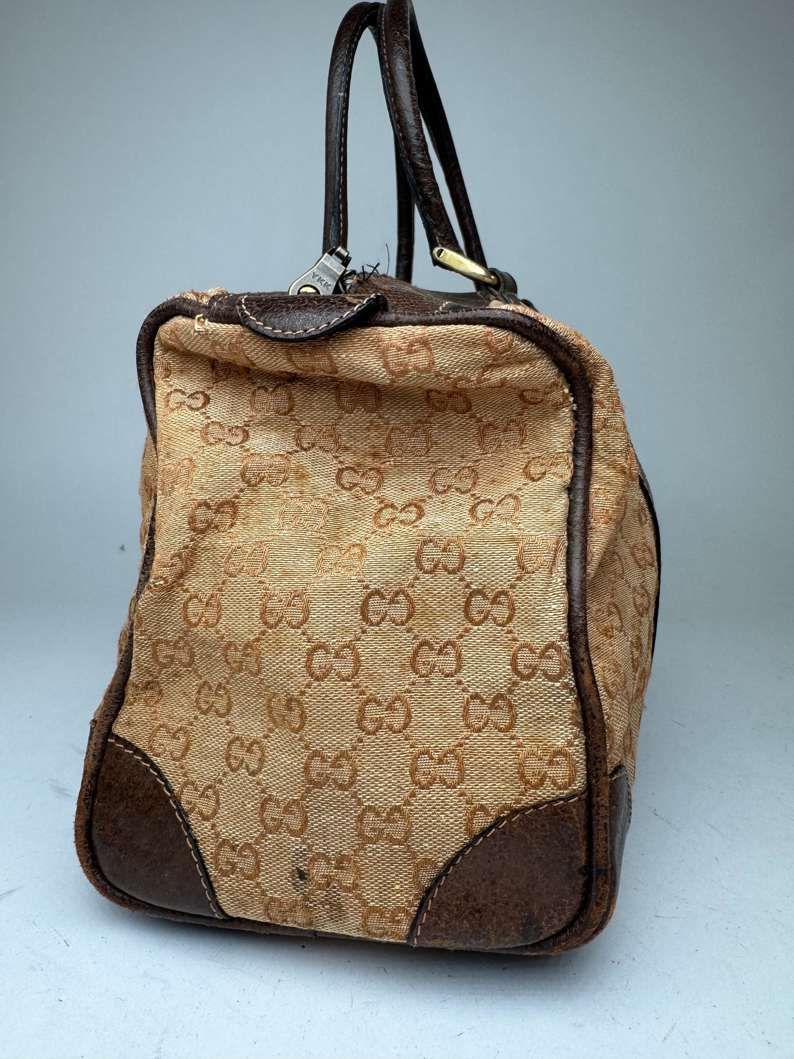 Gucci Vintage Mini Boston Monogram Bah Brown Size ONE SIZE - 4 Thumbnail