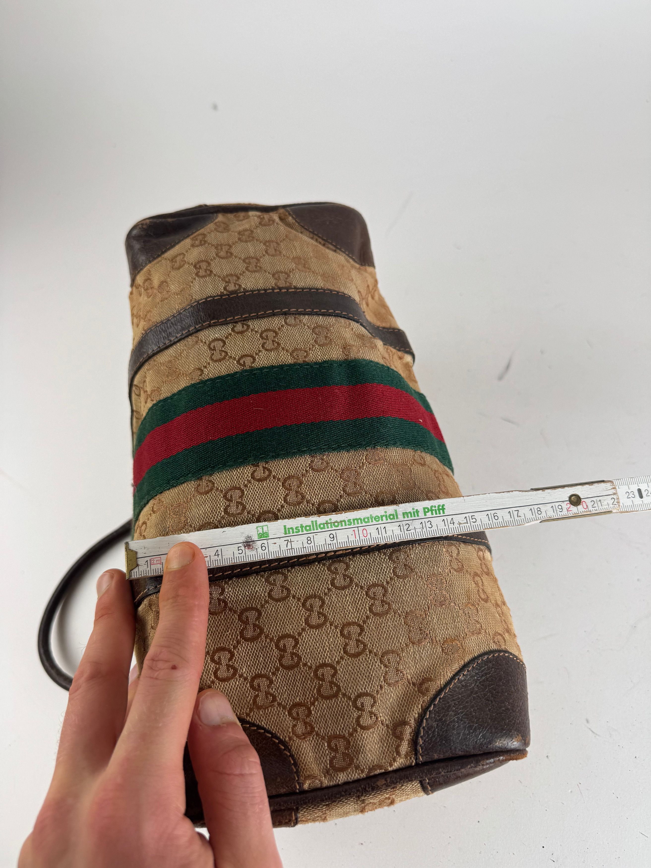Gucci Vintage Mini Boston Monogram Bah Brown Size ONE SIZE - 11 Thumbnail