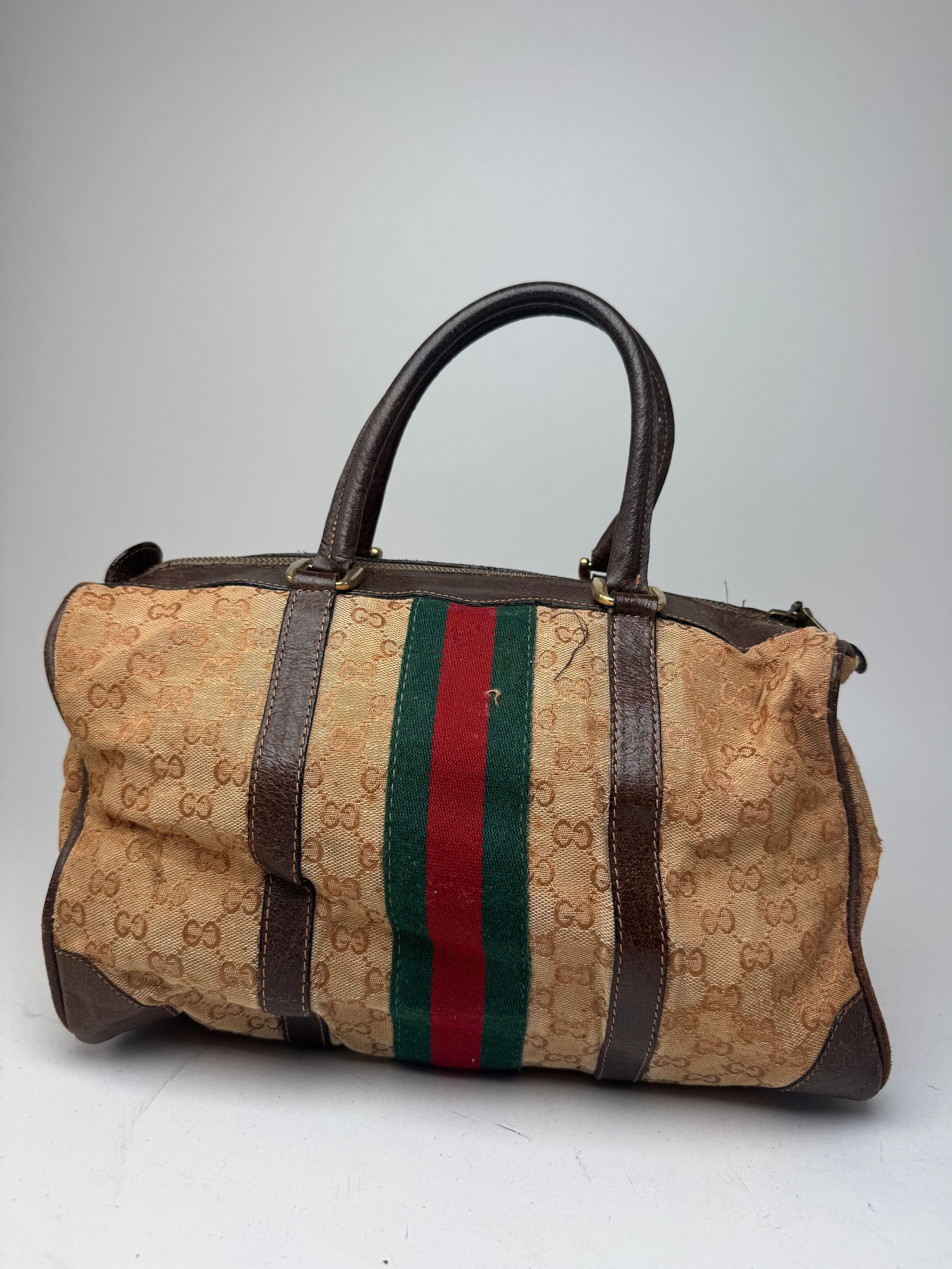Gucci Vintage Mini Boston Monogram Bah Brown Size ONE SIZE - 2 Thumbnail