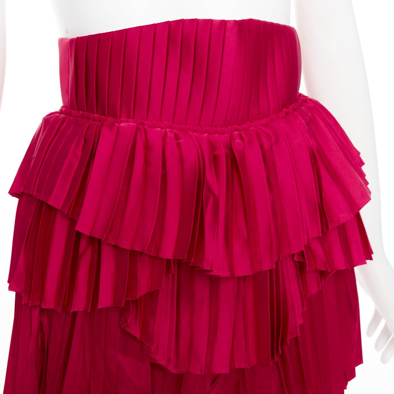 Other ANDREA IYAMAH Hibi red satin tiered laced corset pleated shorts XS Size 27" / US 4 / IT 40 - 7 Thumbnail