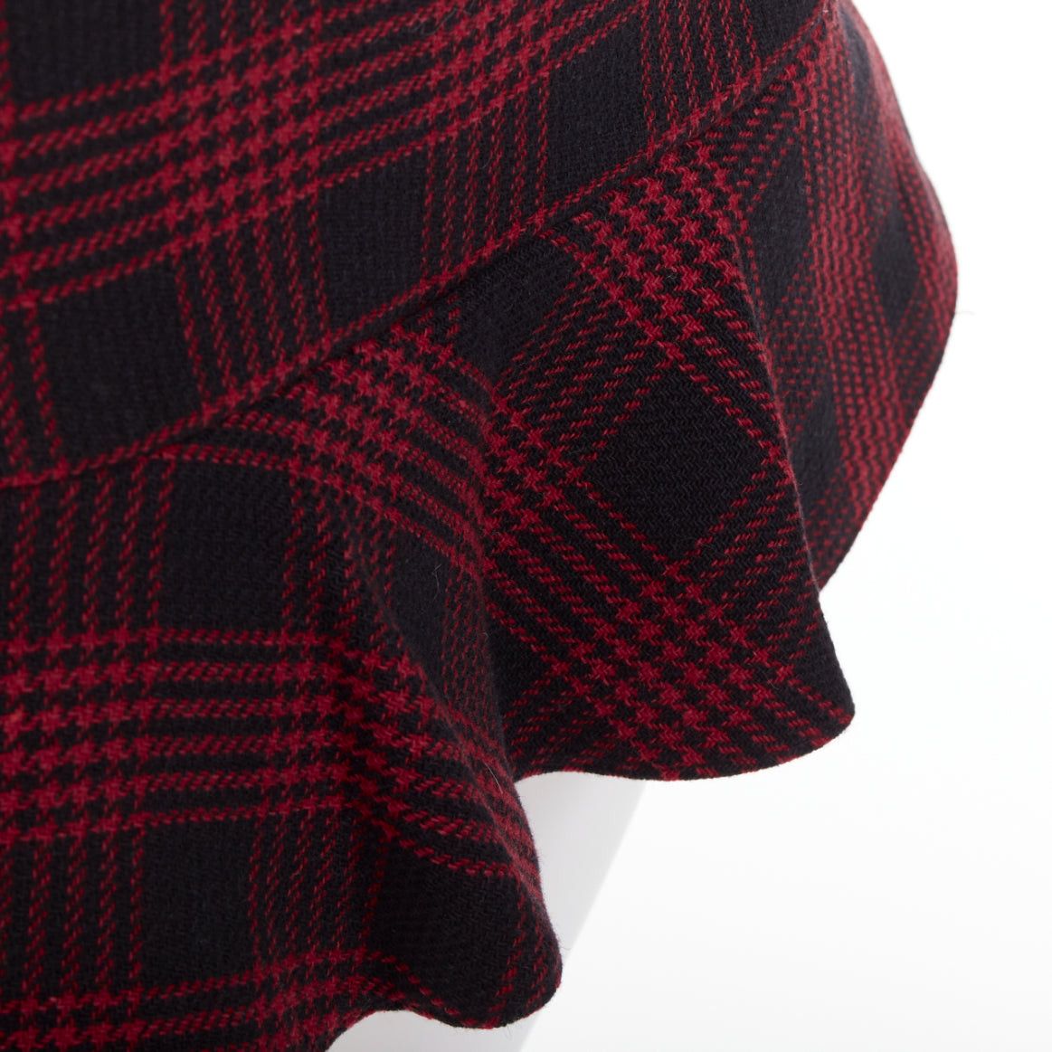 RED Valentino RED VALENTINO red black houndstooth checked flared mini skort IT38 XS Size 26" / US 2 / IT 38 - 7 Thumbnail