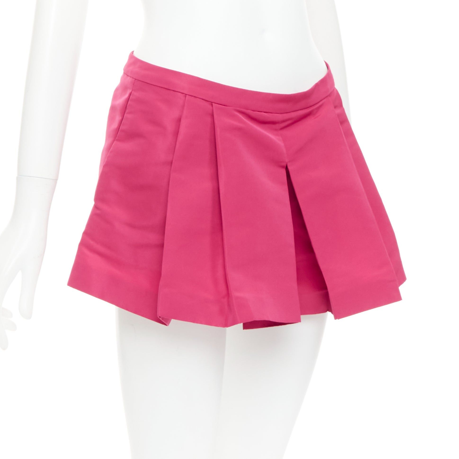 RED Valentino RED VALENTINO rose pink high waisted pleated mini skort skirt IT38 XS Size 26" / US 2 / IT 38 - 3 Thumbnail