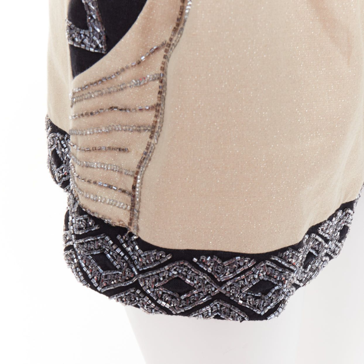TWINSET TWINSET Limited Edition gold black linen cotton blend embellished wide shorts IT38 XS Size 26" / US 2 / IT 38 - 7 Thumbnail