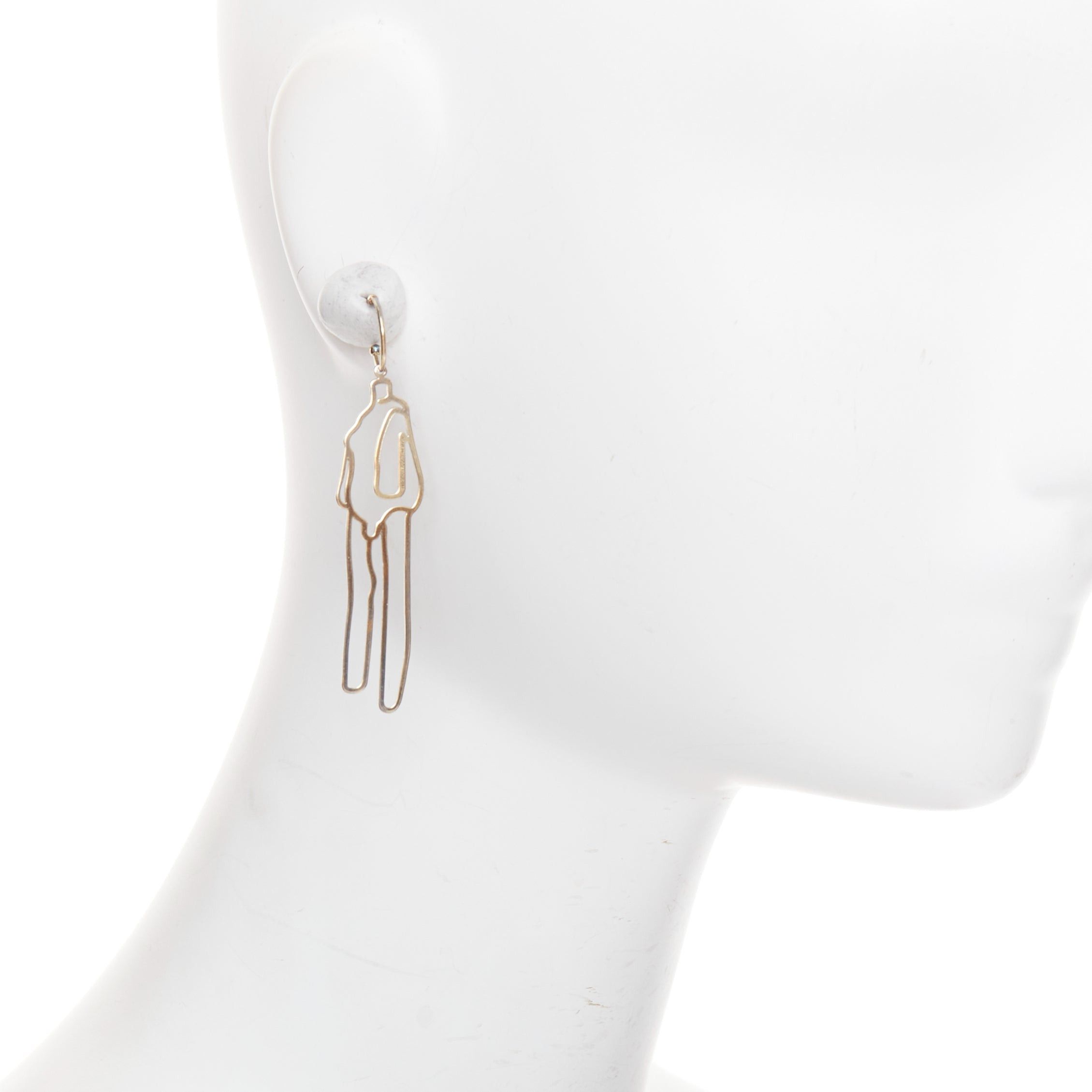 SIMONE ROCHA 2019 Hauser Wirth Limited Edition Louise Bourgeois Untitled 1995 24-karat gold-plated sterling silver earrings Pair