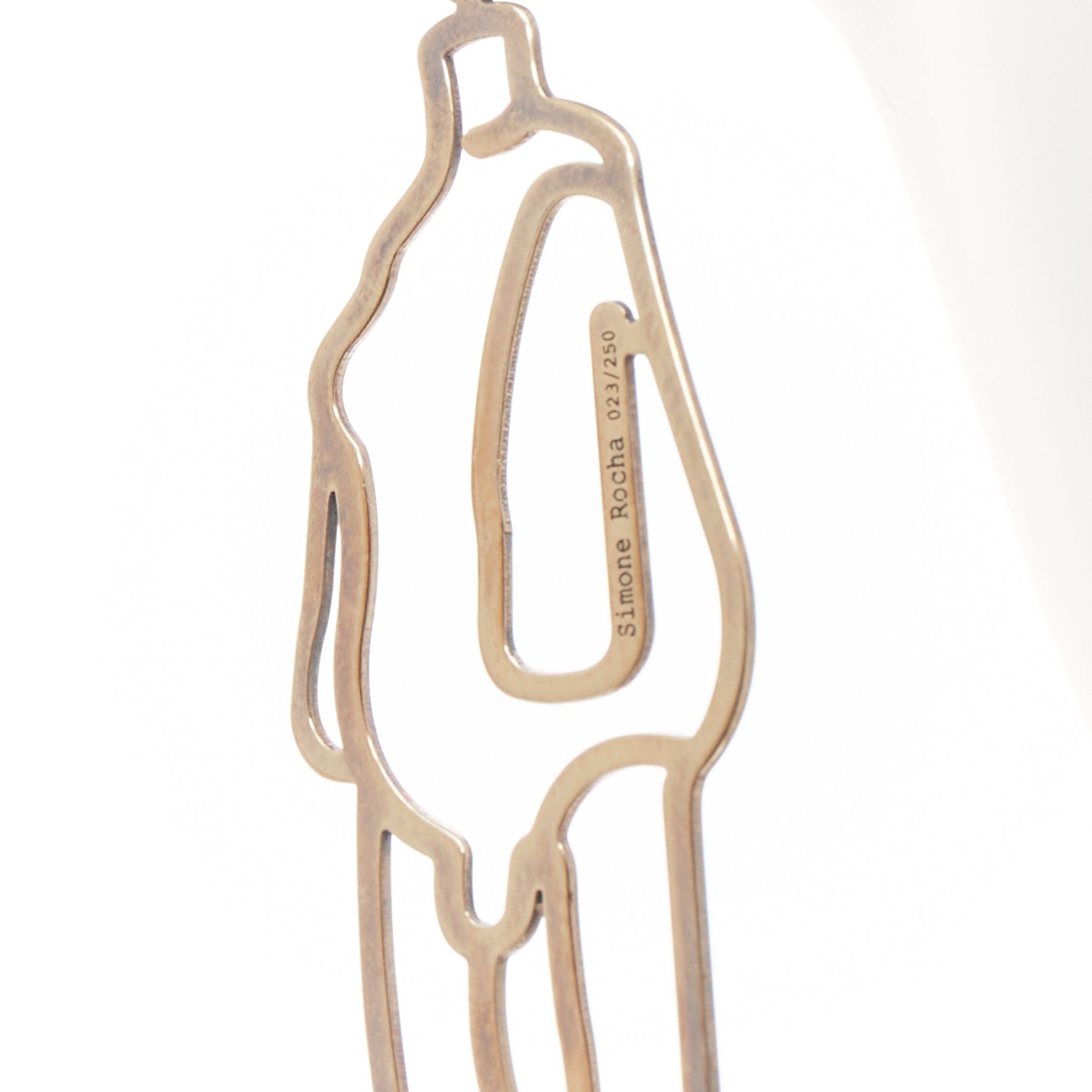 SIMONE ROCHA 2019 Hauser Wirth Limited Edition Louise Bourgeois Untitled 1995 24-karat gold-plated sterling silver earrings Pair