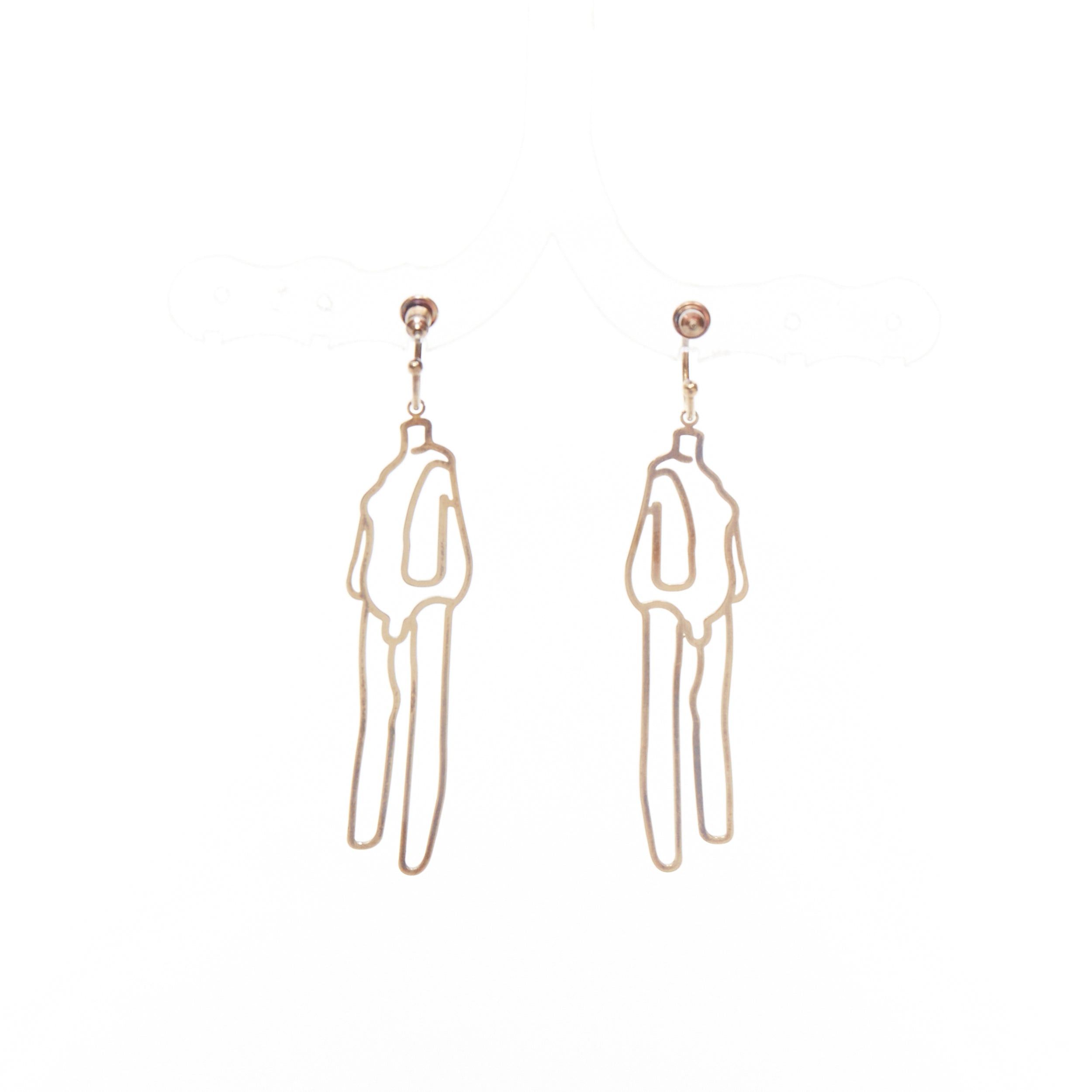 SIMONE ROCHA 2019 Hauser Wirth Limited Edition Louise Bourgeois Untitled 1995 24-karat gold-plated sterling silver earrings Pair
