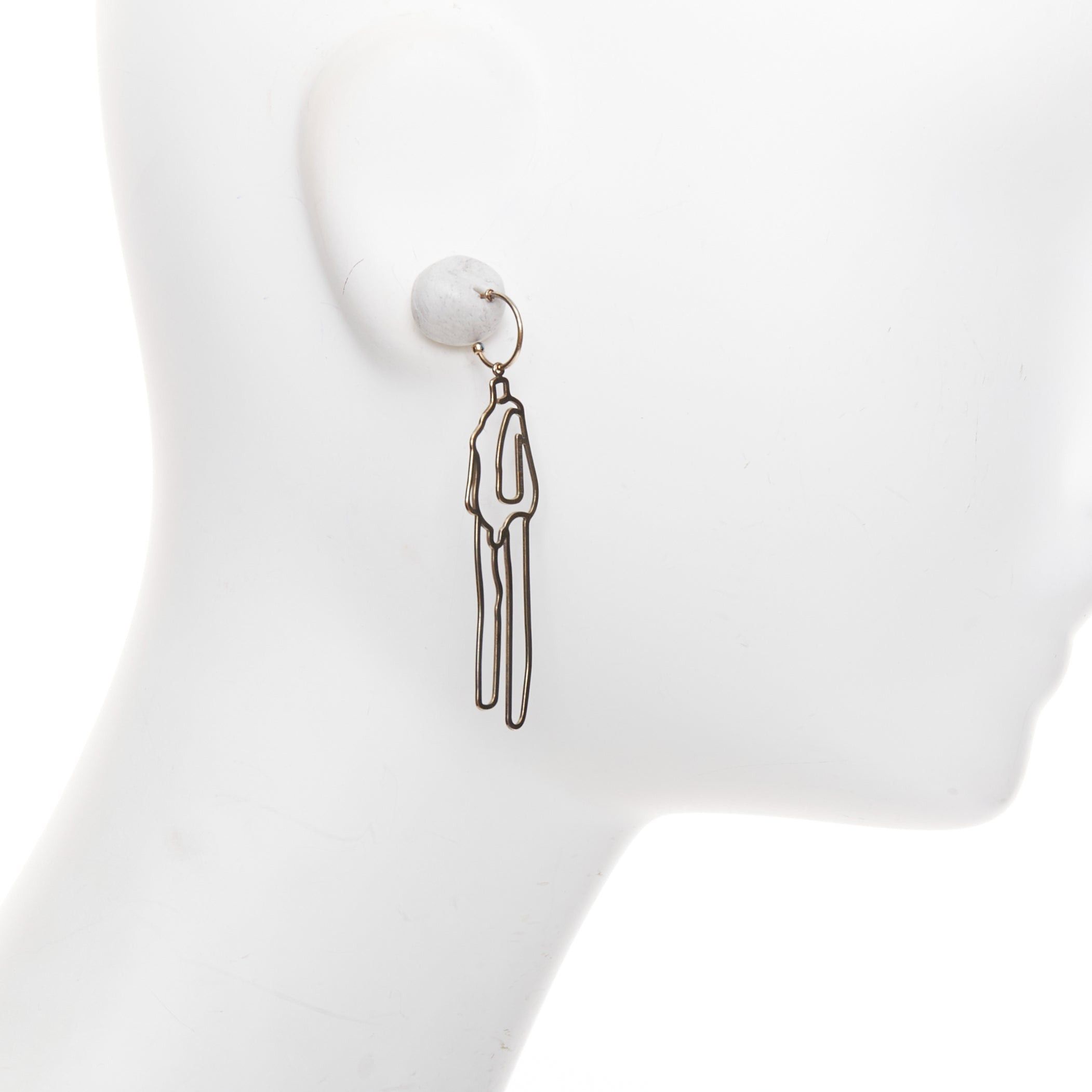 SIMONE ROCHA 2019 Hauser Wirth Limited Edition Louise Bourgeois Untitled 1995 24-karat gold-plated sterling silver earrings Pair