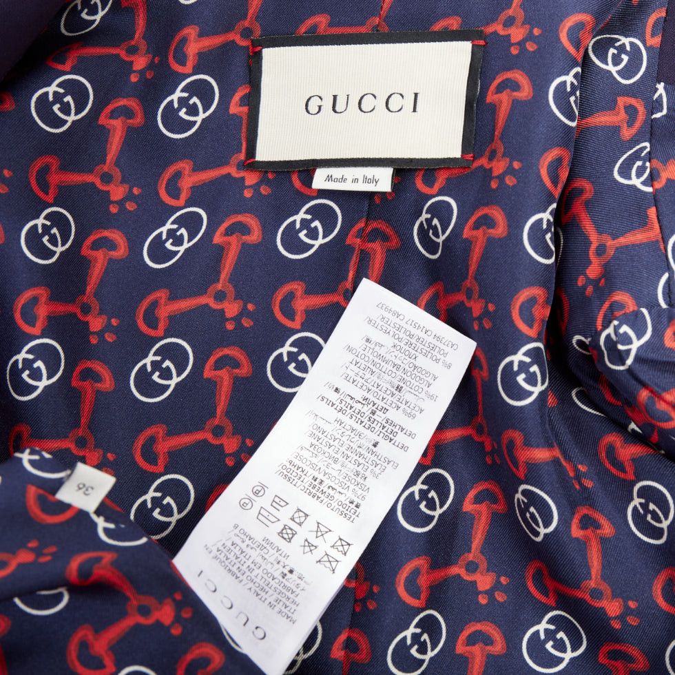 Gucci GUCCI 2019 Passimentarie Trim Cady navy embroidery military trim blazer jacket IT36 XXS Size XS / US 0-2 / IT 36-38 - 9 Thumbnail