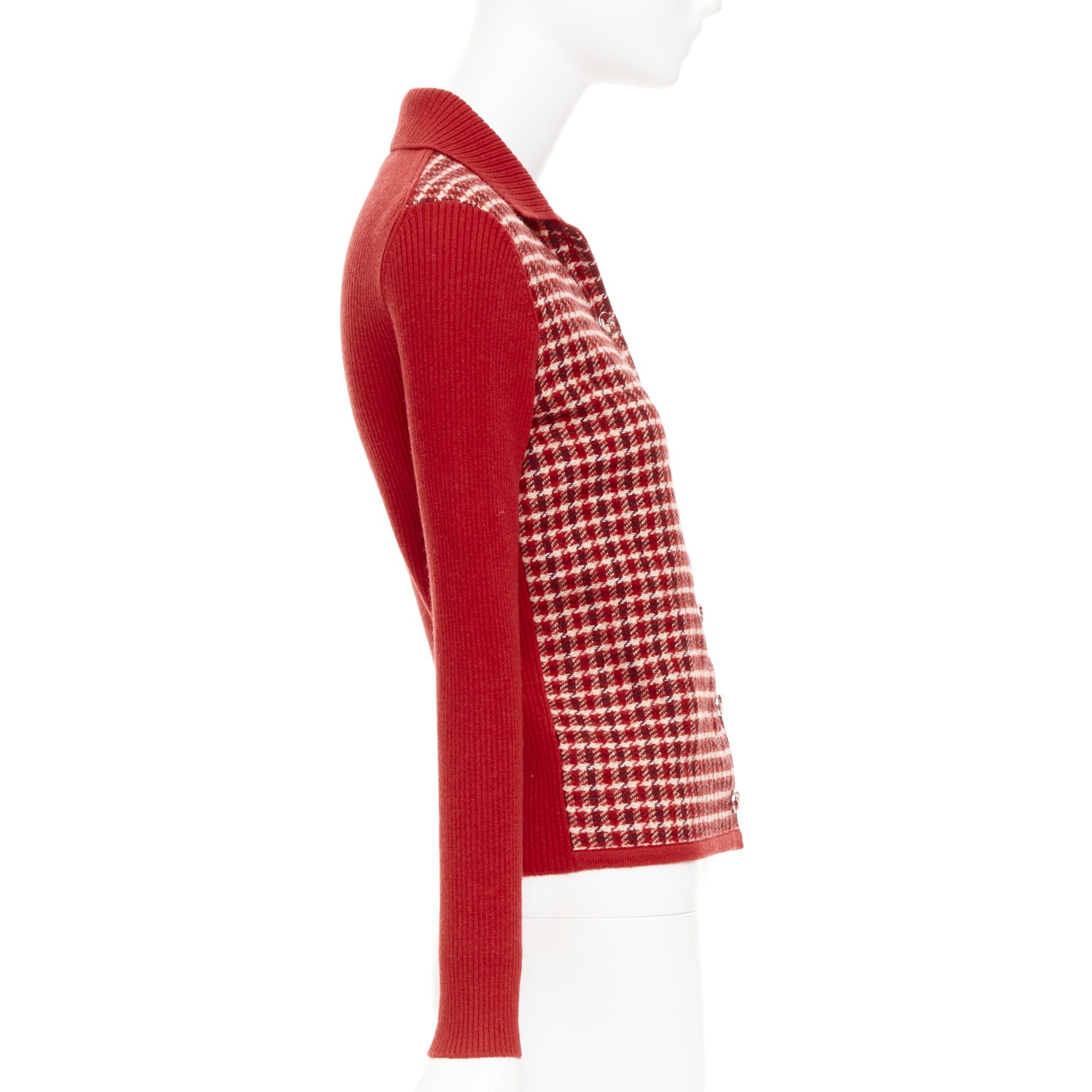Chanel CHANEL 24N red beige cashmere blend CC applique cardigan FR34 XS GDragon Size XS / US 0-2 / IT 36-38 - 4 Thumbnail