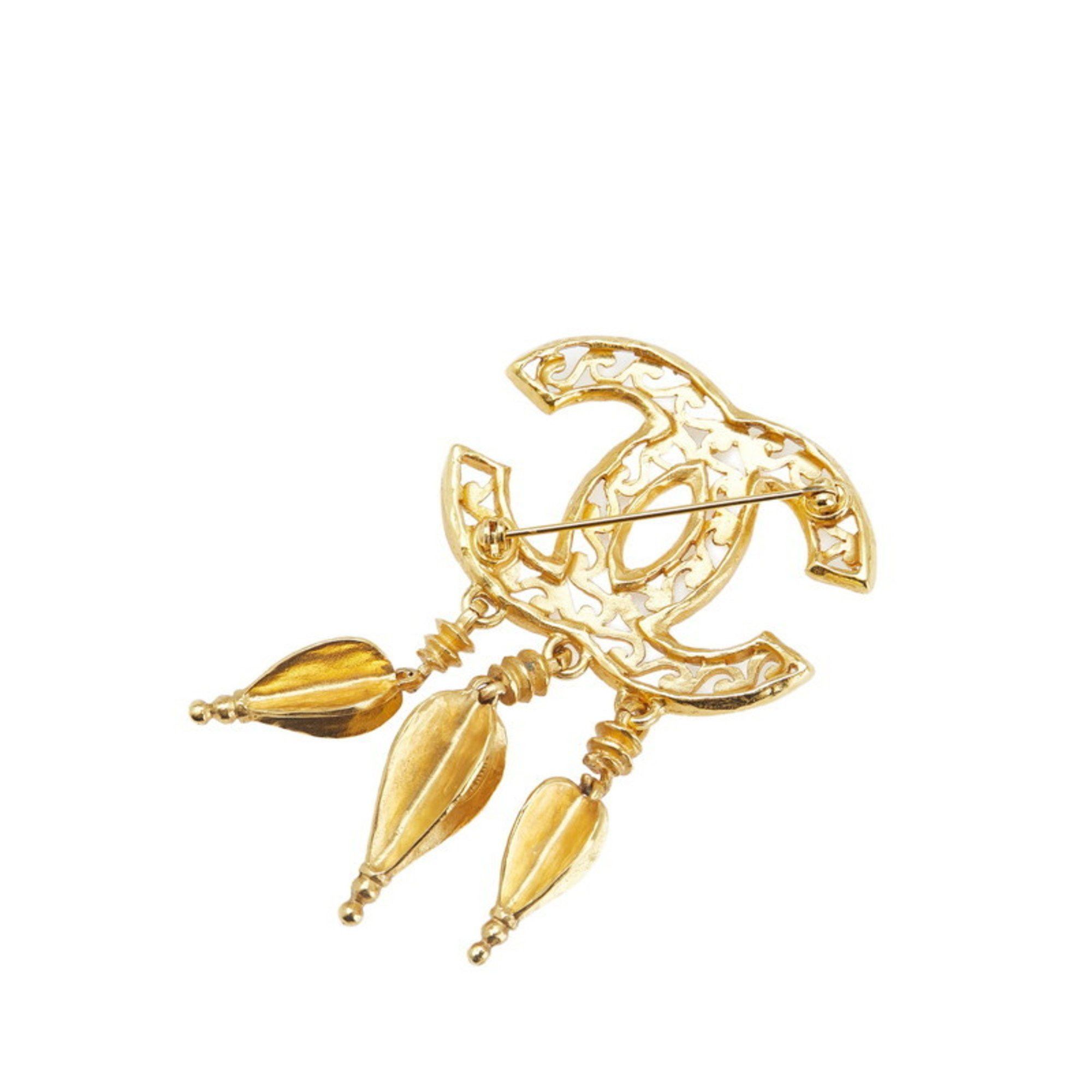 Chanel Vintage Chanel Coco Mark Swing Brooch, Gold Plated, Women's, CHANEL Size ONE SIZE - 2 Thumbnail