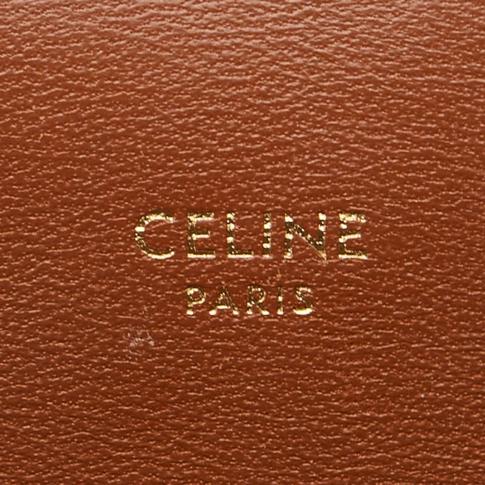 Celine Celine Triomphe Crossbody Shoulder Bag with Phone Case in White and Brown Leather for Women Size ONE SIZE - 7 Thumbnail
