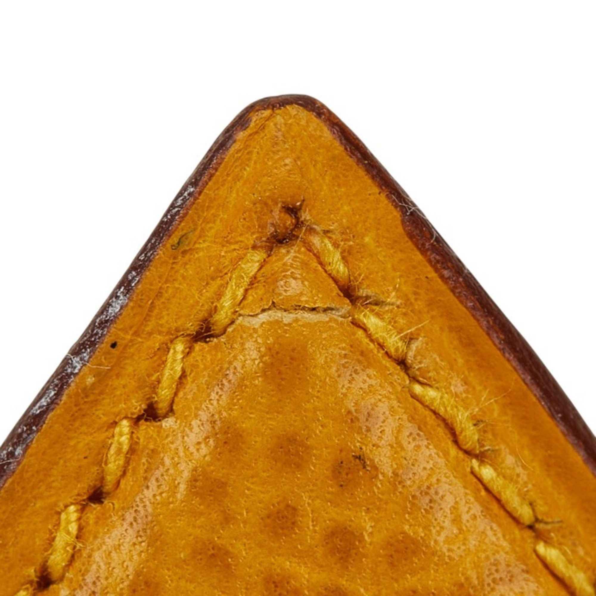 Hermes Hermes Triangle Scarf Ring, Yellow Gold Leather, Women's, HERMES Size ONE SIZE - 4 Thumbnail