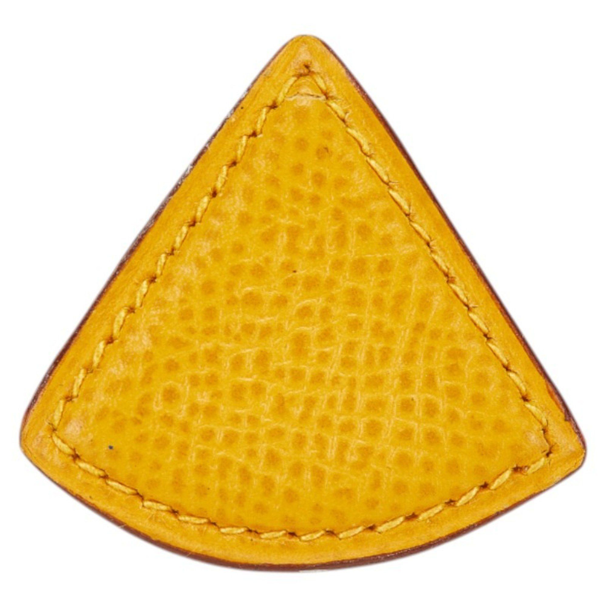 Hermes Hermes Triangle Scarf Ring, Yellow Gold Leather, Women's, HERMES Size ONE SIZE - 2 Thumbnail